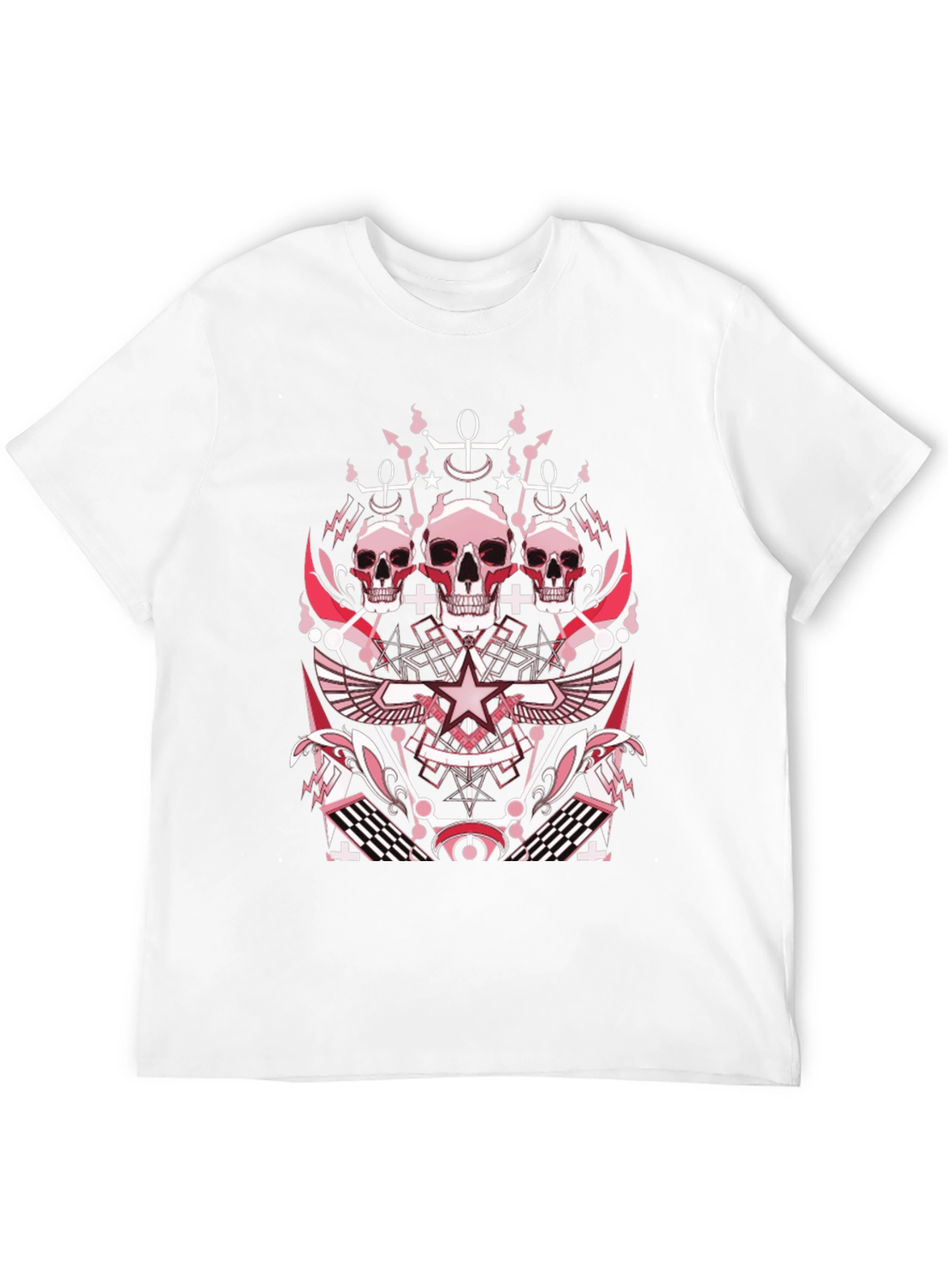 Black Skull Graphic Print T-Shirt view 12