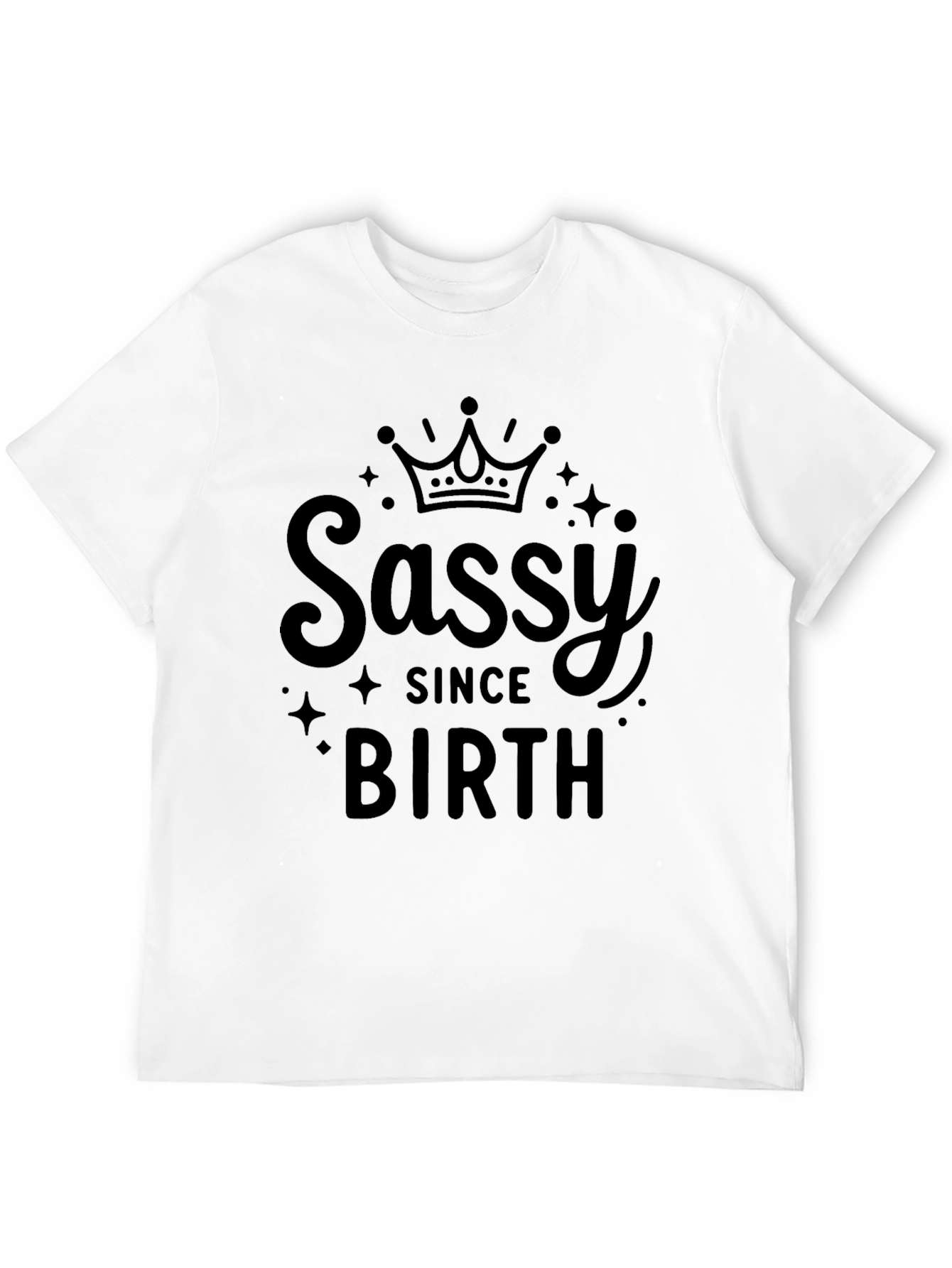 Black Sassy Since Birth Black Graphic Tee view 12