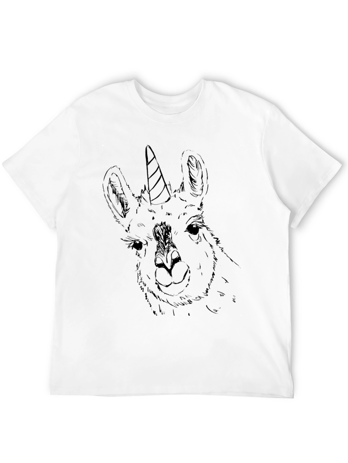 Black Llama Unicorn Graphic Tee - Black view 12