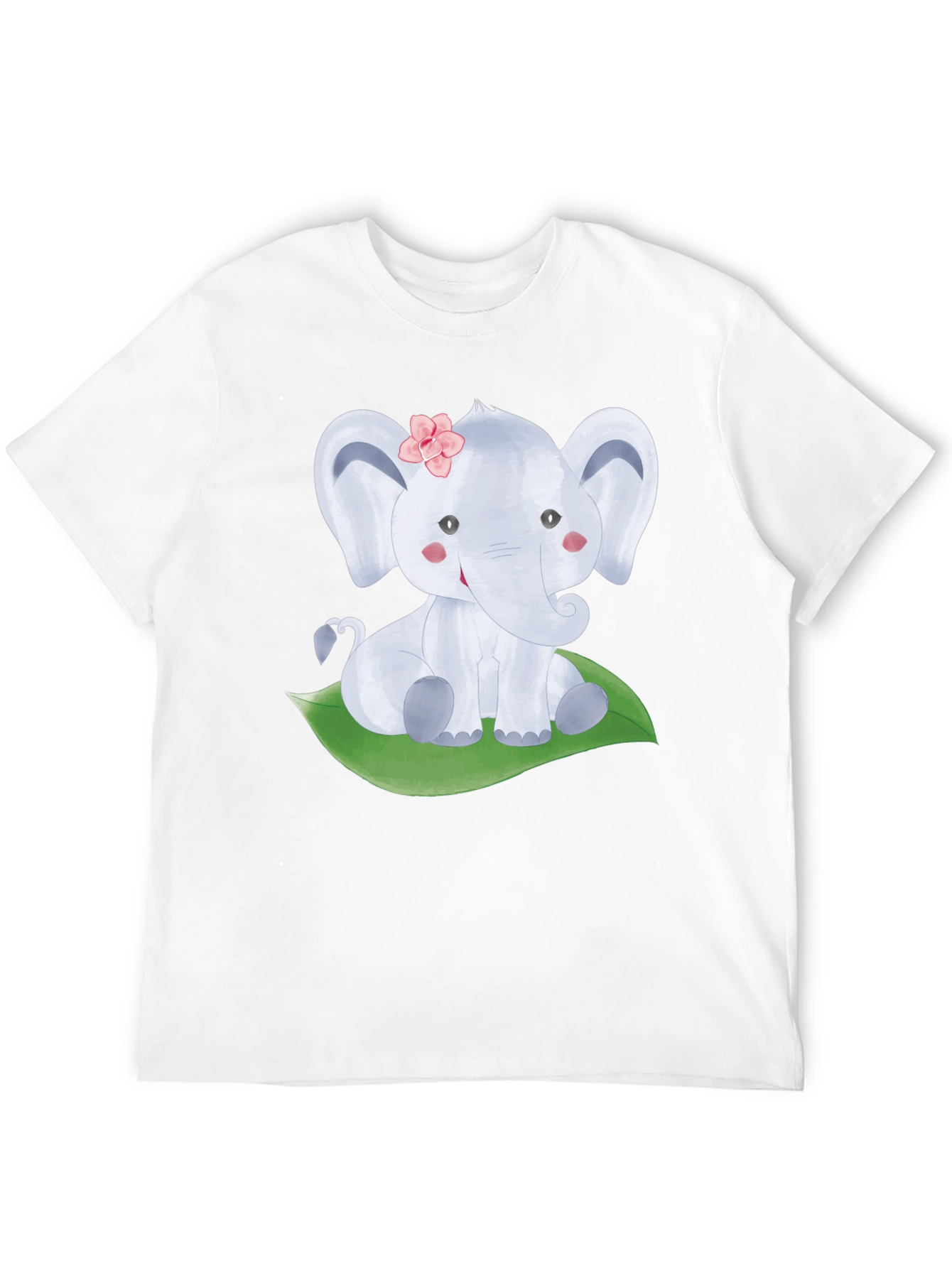 Black Cute Elephant Graphic Tee - Unisex Black T-Shirt view 12