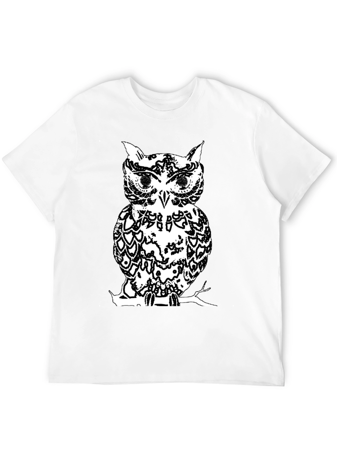 Black Black Owl Graphic Tee - Stylish Men's T-Shirt view 12