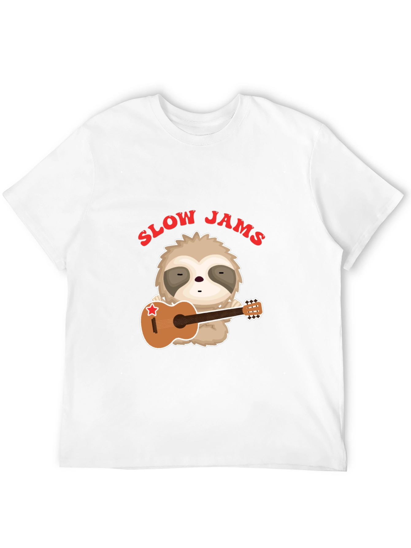 Black Slow Jams Sloth Guitarist Graphic Tee view 12