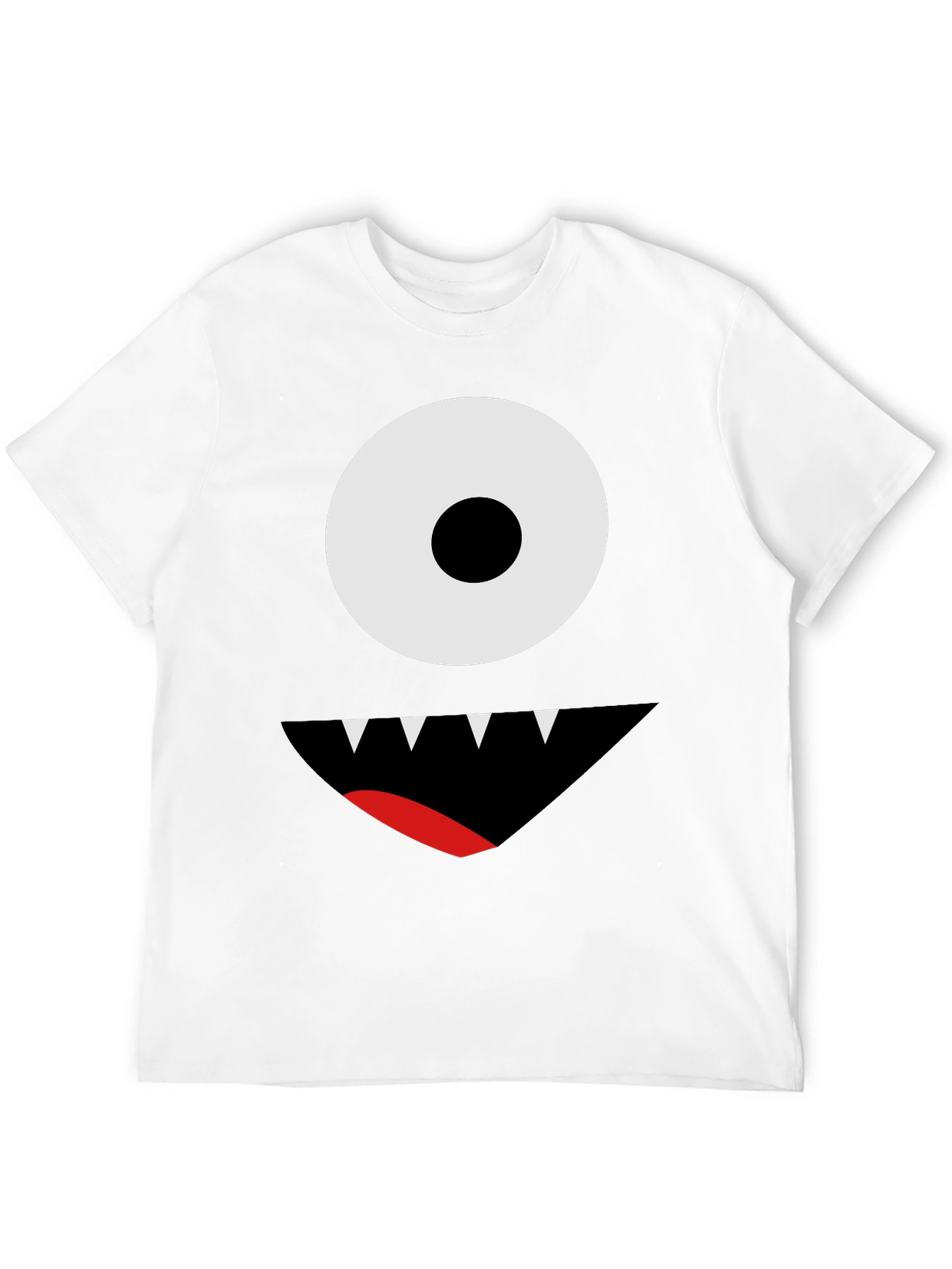 Black One-Eyed Monster Graphic Tee - Black Cotton T-Shirt view 12