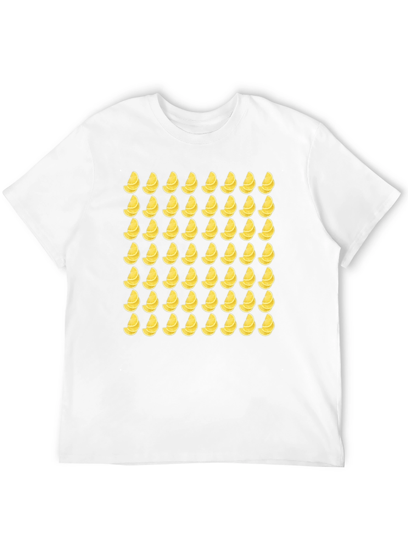 Black Lemon Slice Pattern T-Shirt - Black view 12