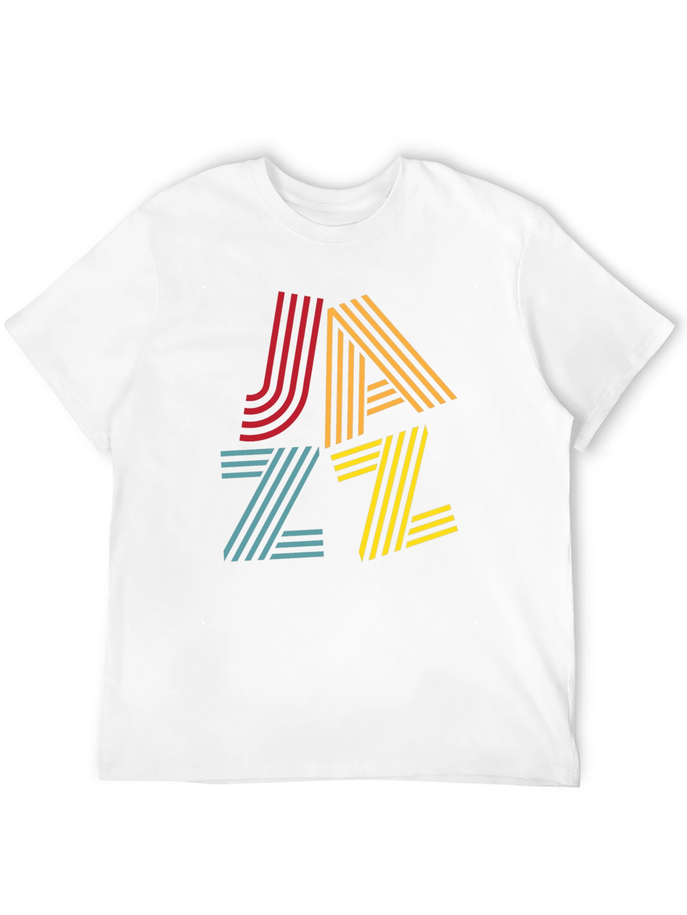Black Retro Jazz T-Shirt: Colorful Striped Graphic Tee view 12