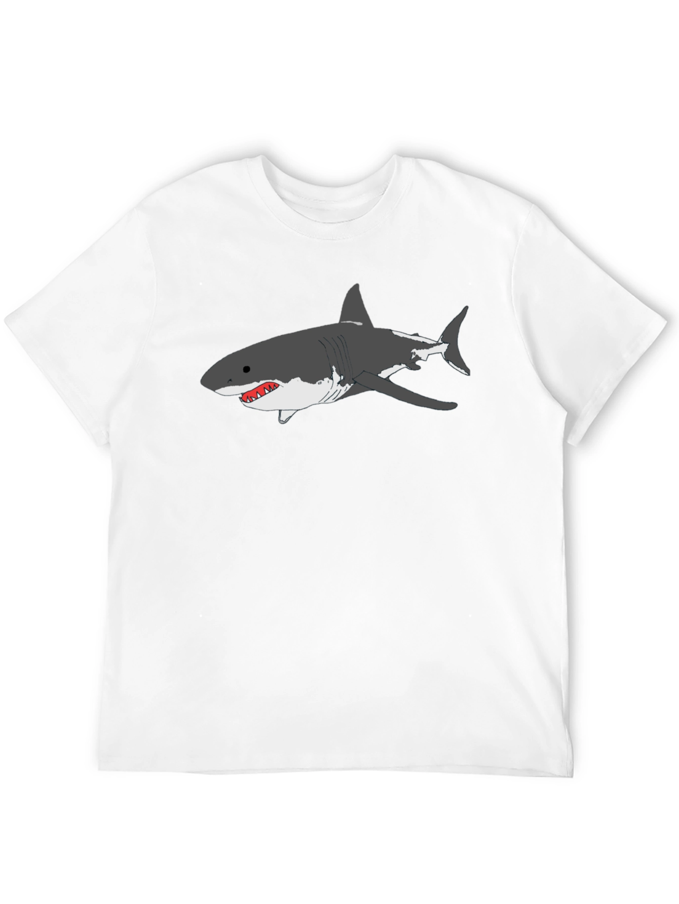 Black Shark Graphic Tee - Black Cotton T-Shirt view 12
