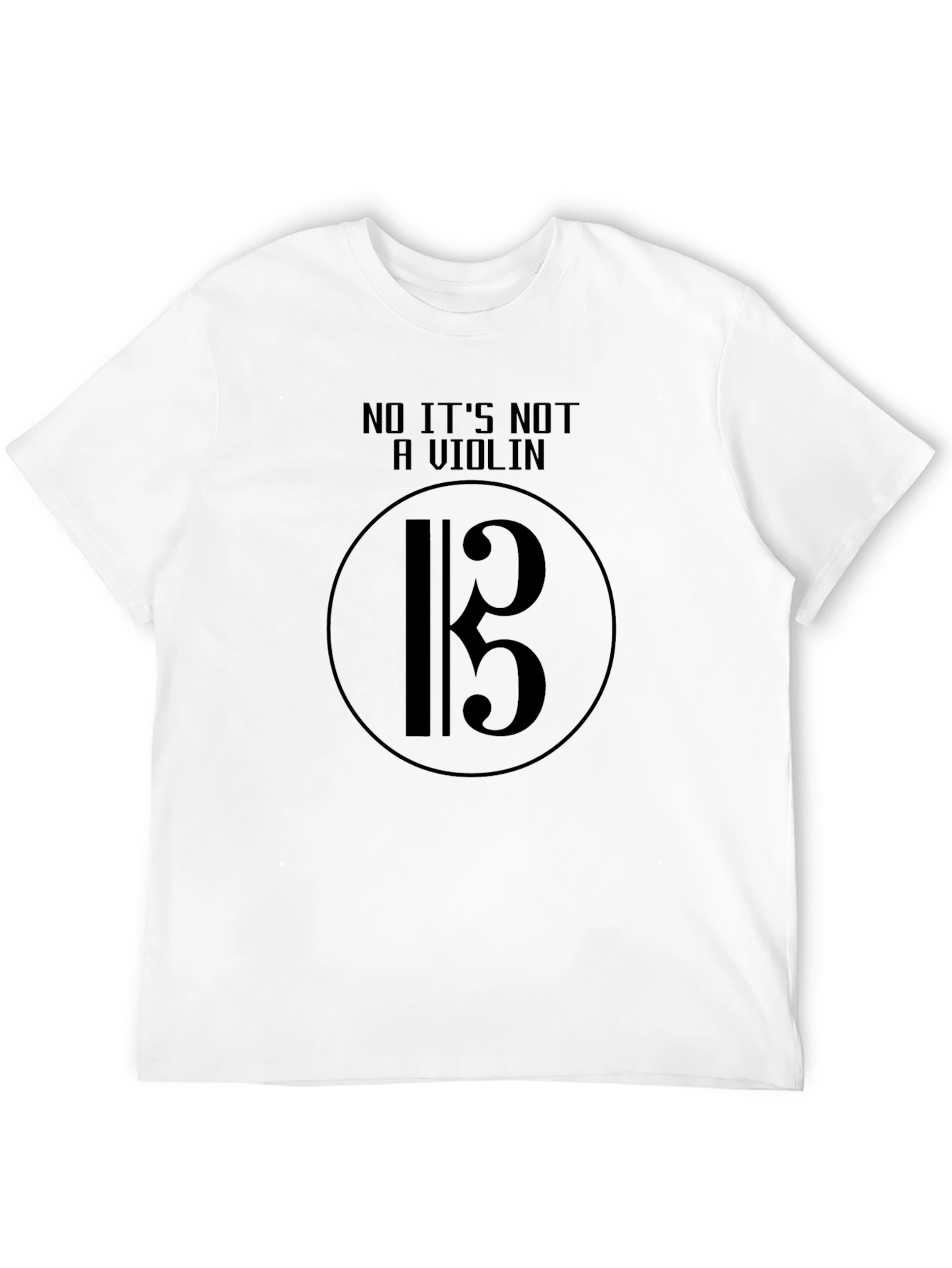 Black Viola Clef T-Shirt - Musician Gift view 12