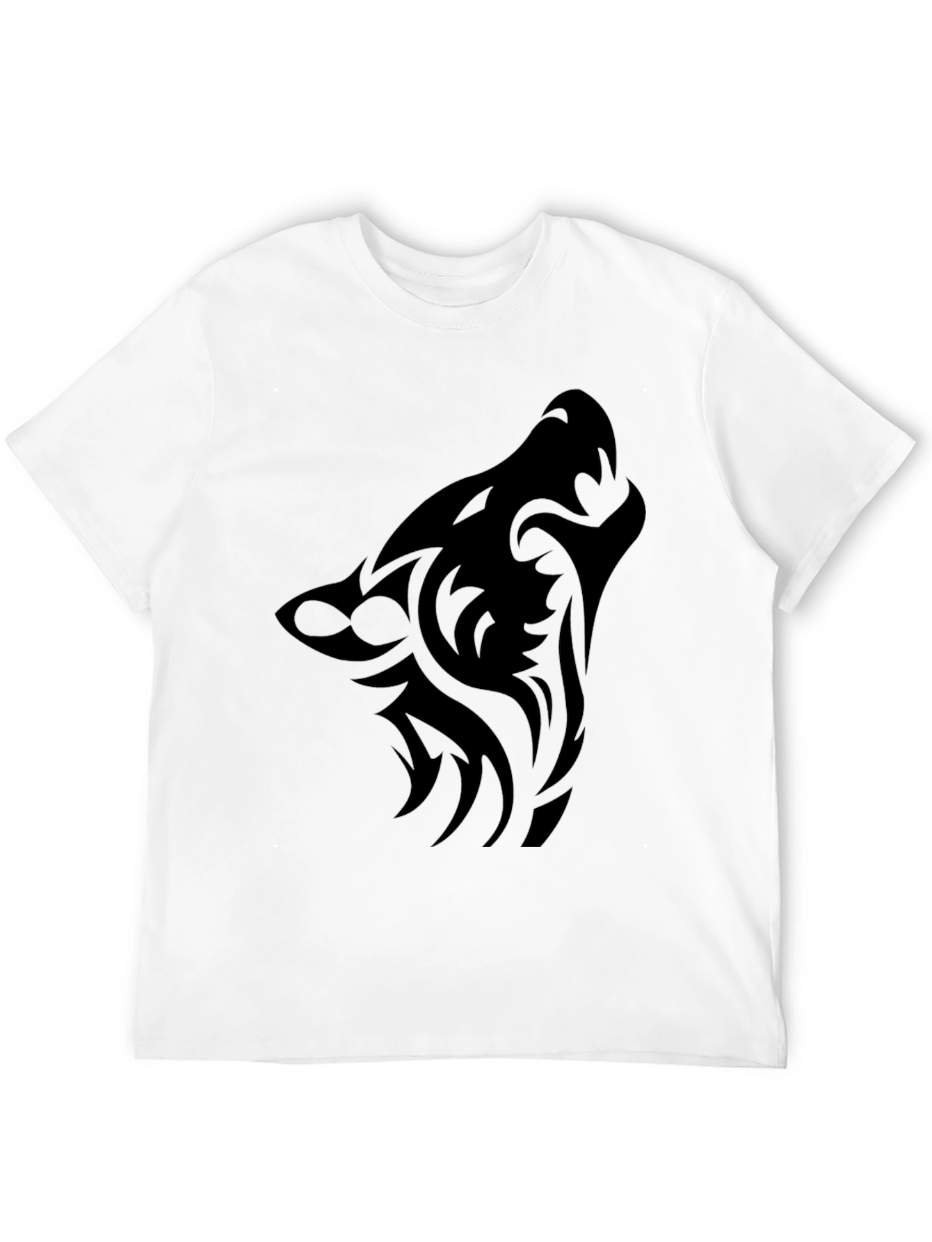 Black Black Tribal Wolf T-Shirt view 12