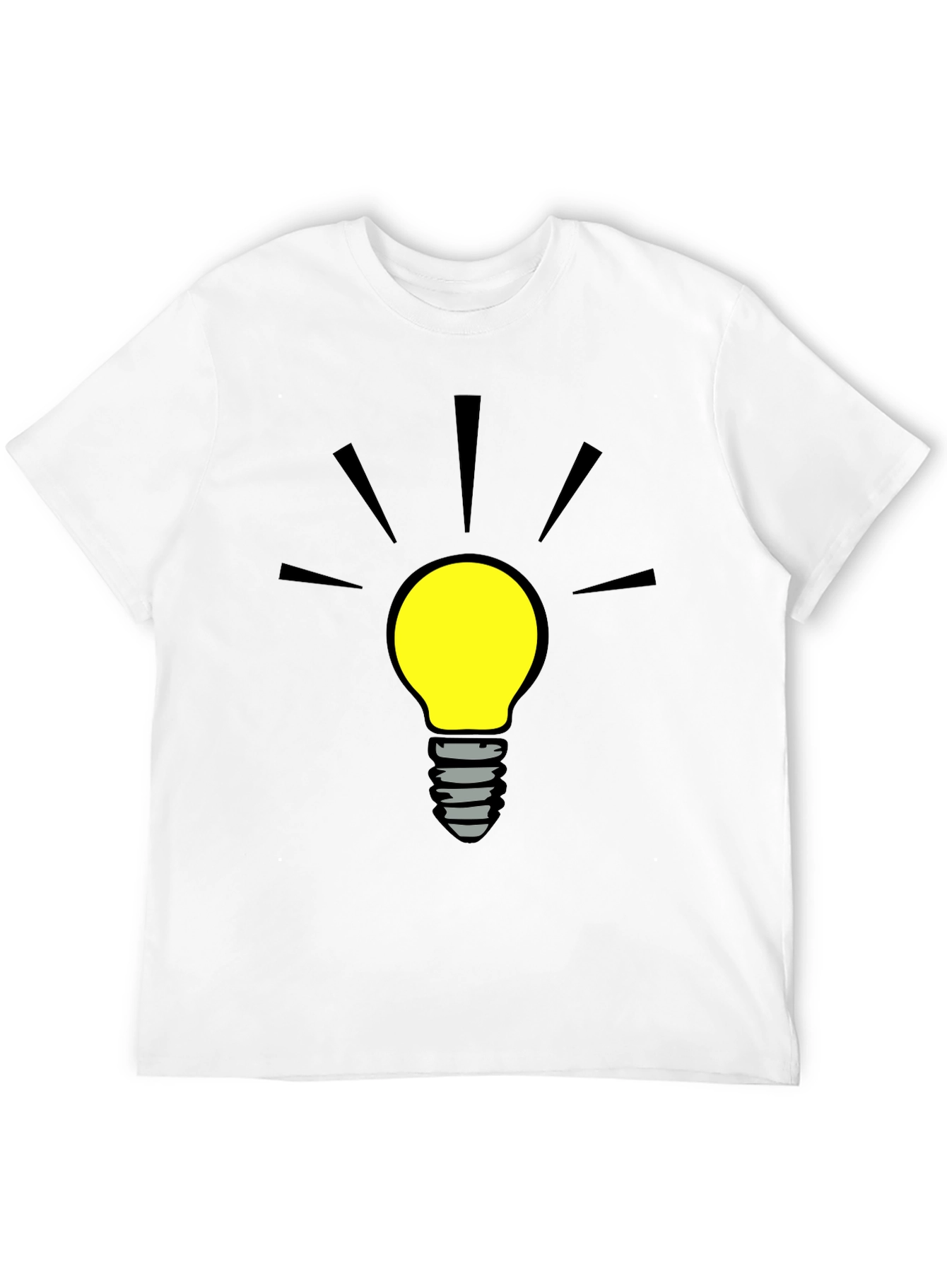 Black Bright Idea Graphic Tee - Black Cotton T-Shirt view 12