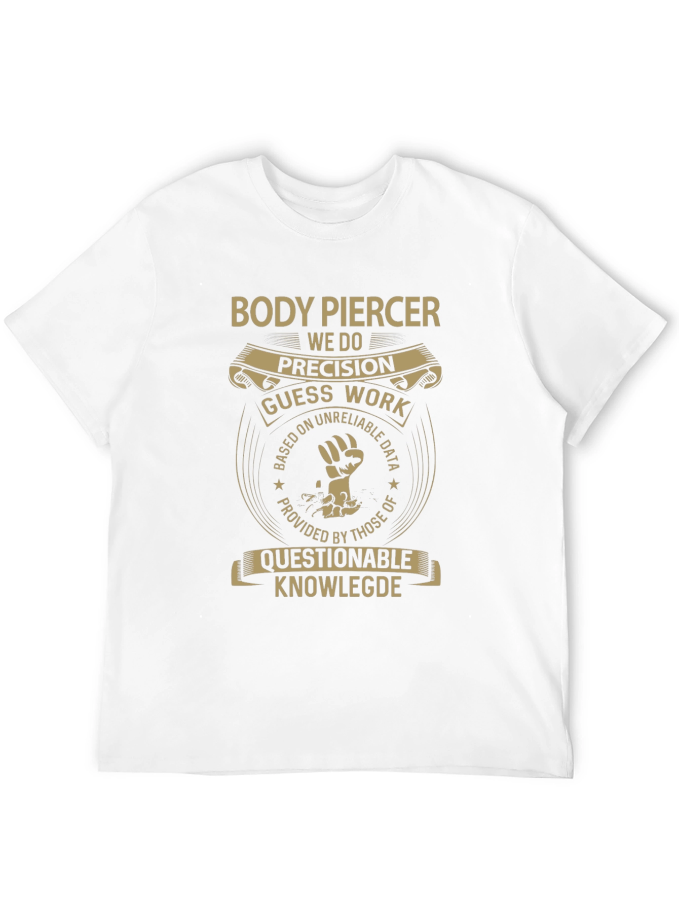 Black Body Piercer T-Shirt - Precision Design view 12