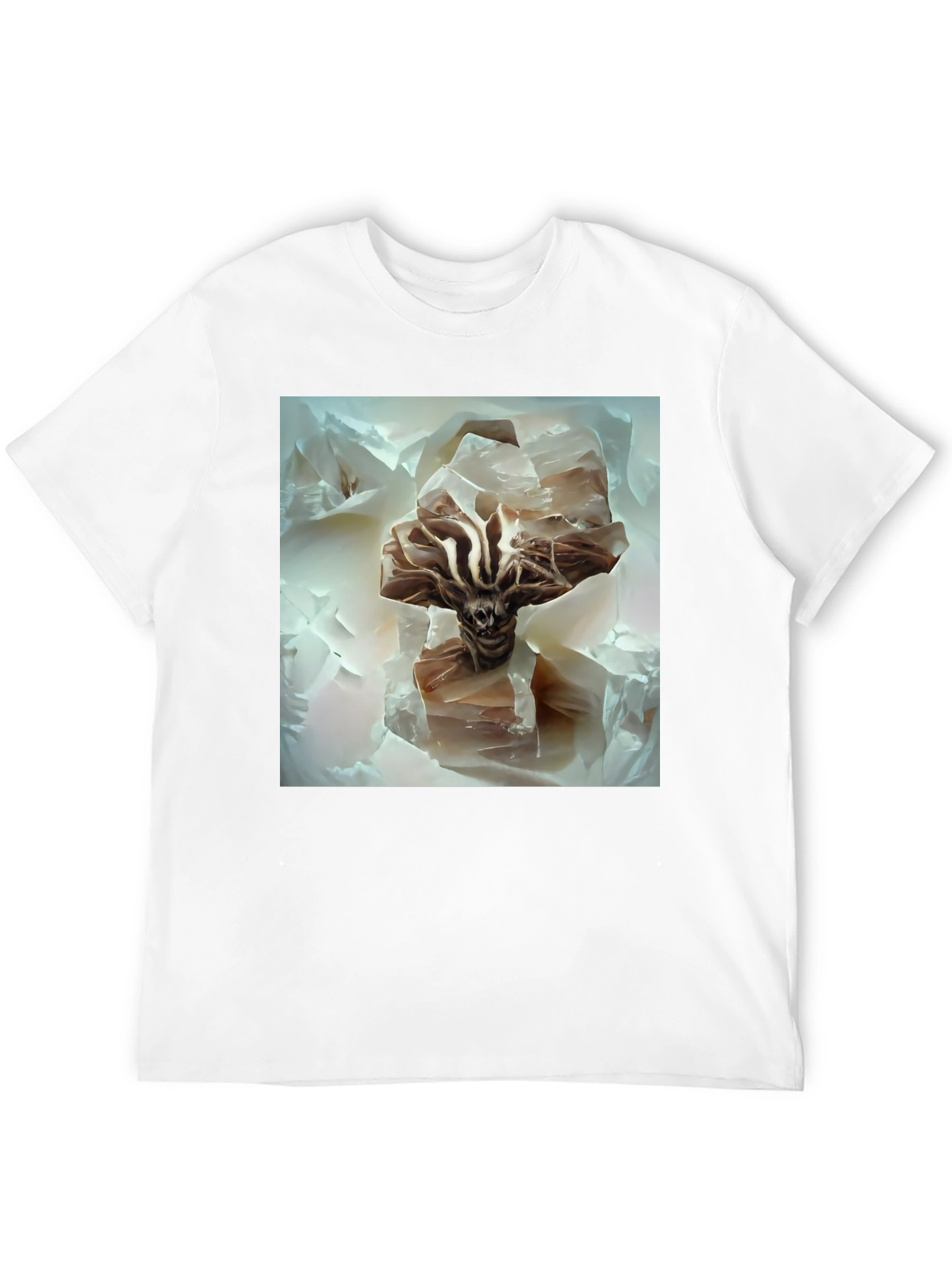 Black Abstract Alien Graphic T-Shirt - Soft Cotton Tee view 12