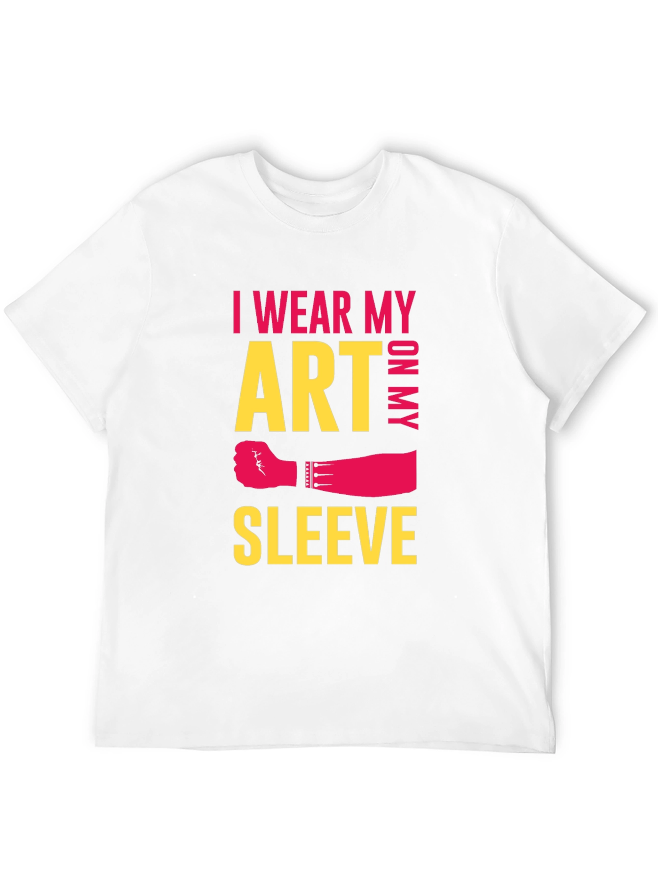 Black I Wear My Art On My Sleeve Graphic Tee view 12