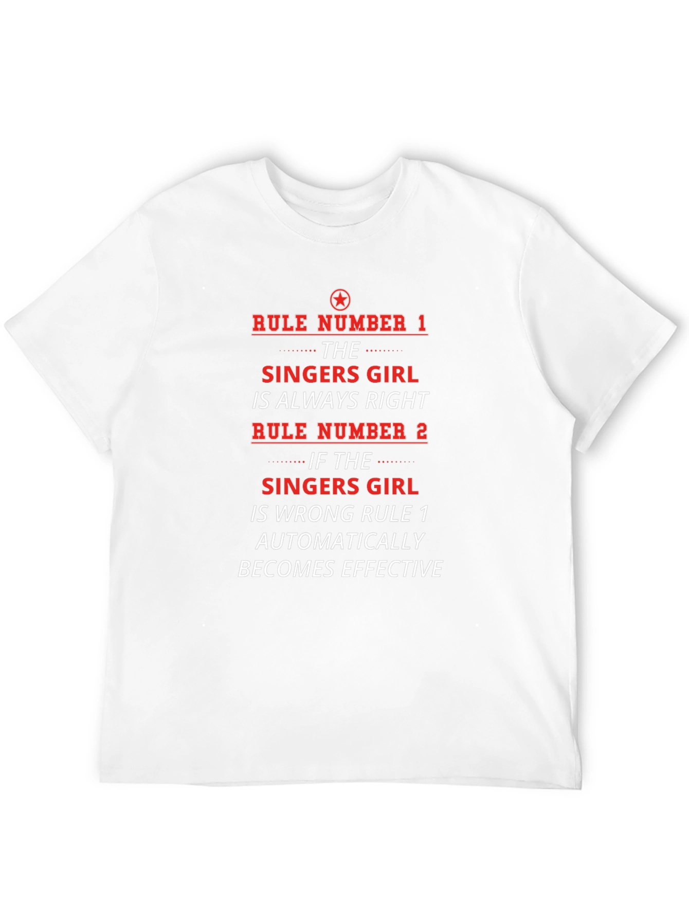 Black Singer's Girl Rules Funny Graphic Tee view 12
