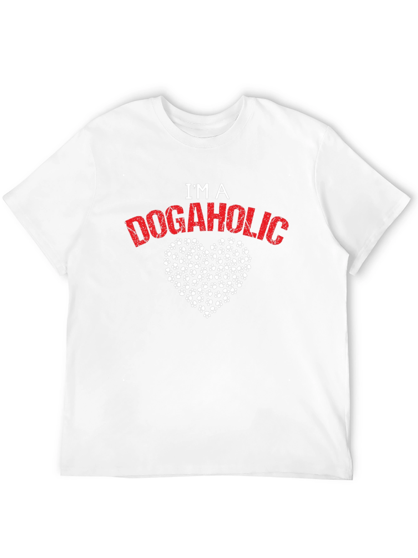Dogaholic Heart Paw Print Graphic Tee - 12