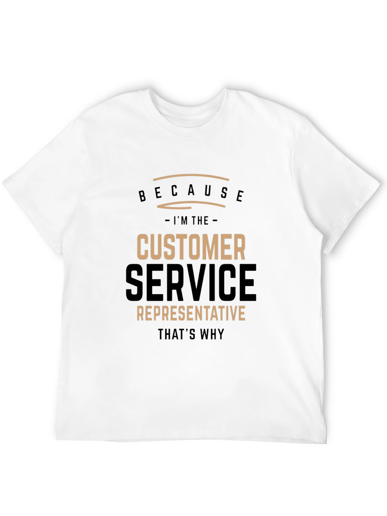 Black Customer Service Representative Black T-Shirt view 12