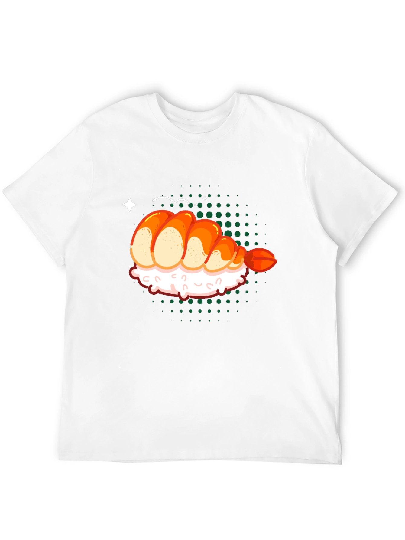 Sushi Shrimp Graphic Tee - Unisex Black T-Shirt - 12