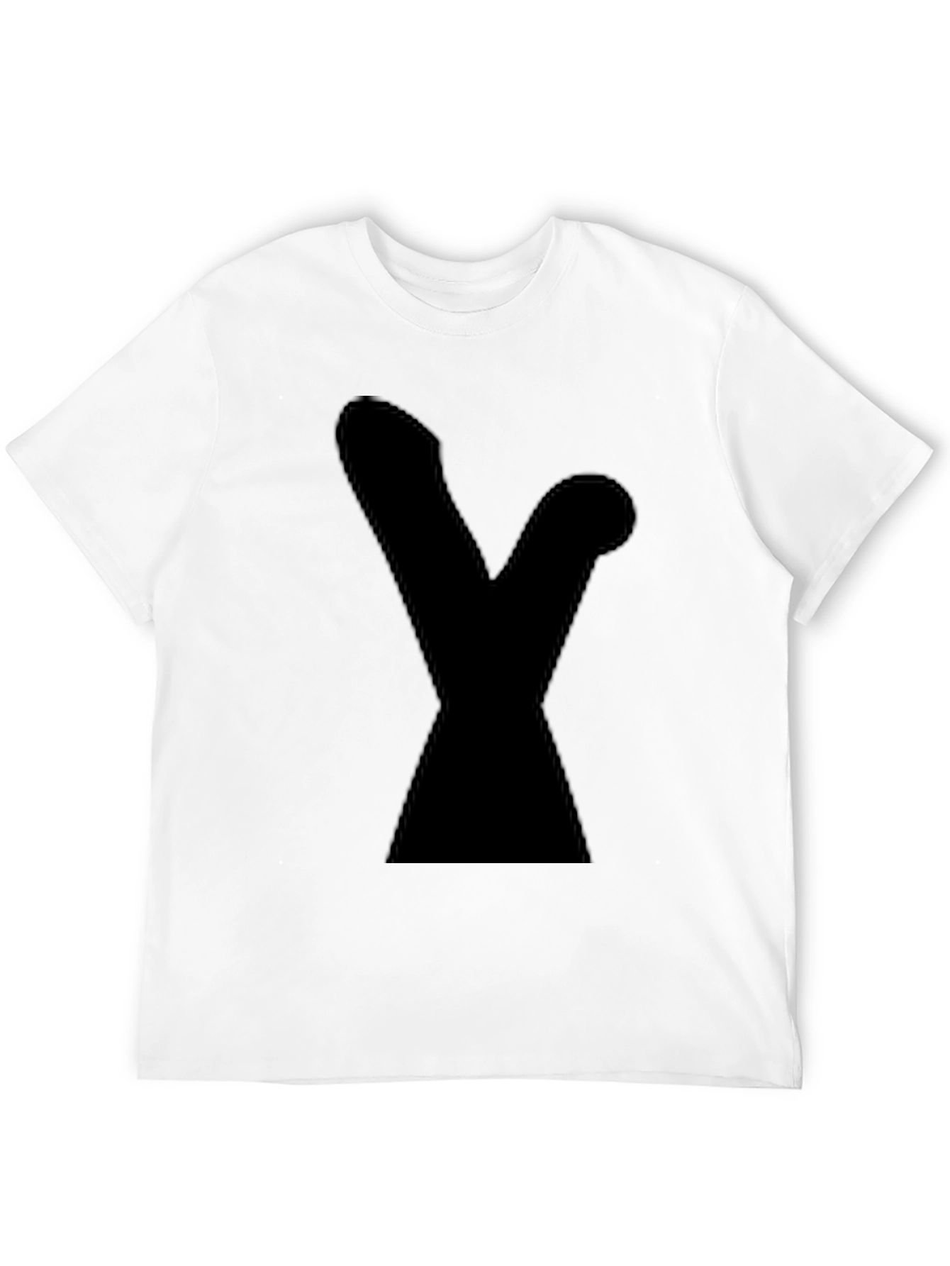 Black Men's Graphic Tee - Bold Black Silhouette view 12