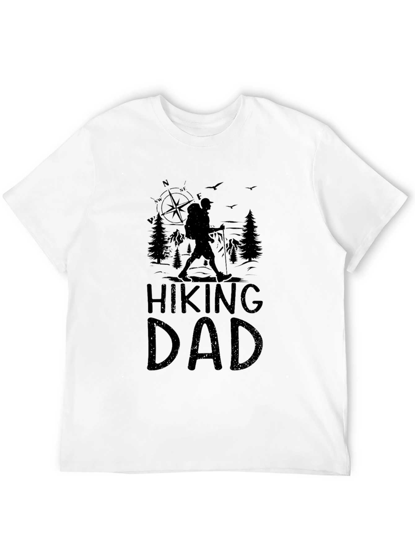 Black Hiking Dad T-Shirt - Outdoors Adventure Tee view 12