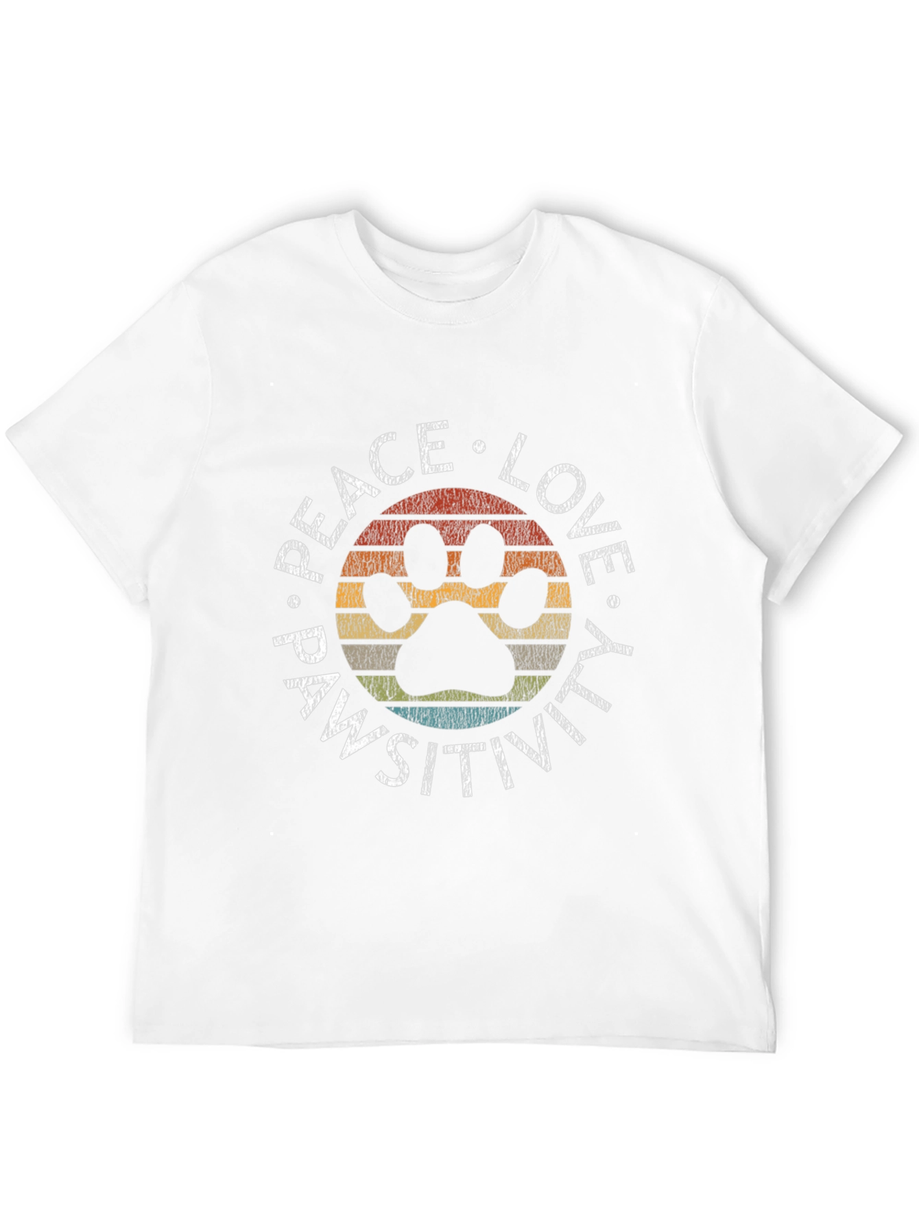 Black Peace Love Pawsitivity Graphic Tee view 12