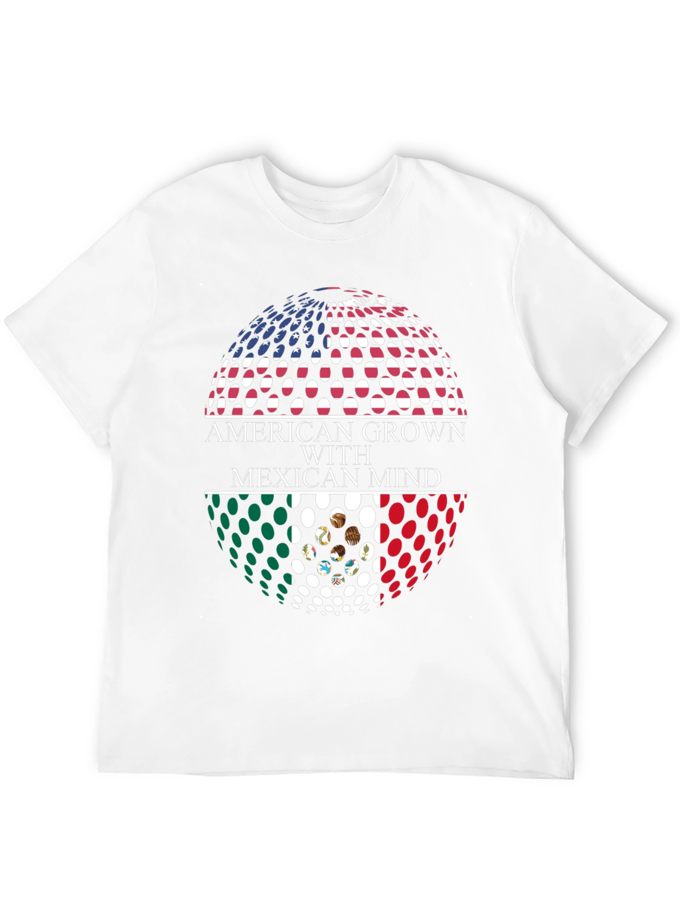 Black American Grown with Mexican Mind Graphic T-Shirt view 12