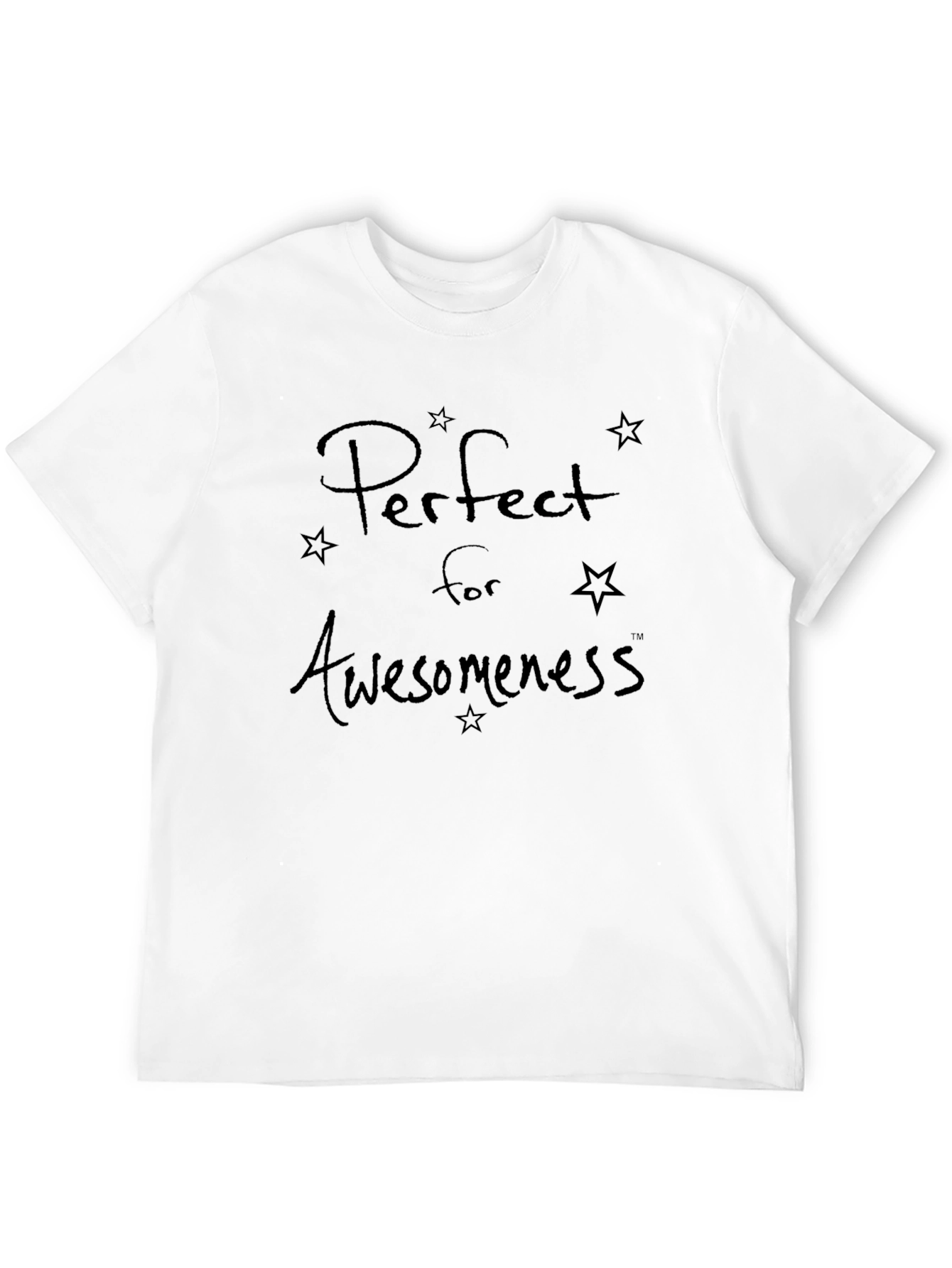 Black Perfect for Awesomeness Black Graphic T-Shirt view 12