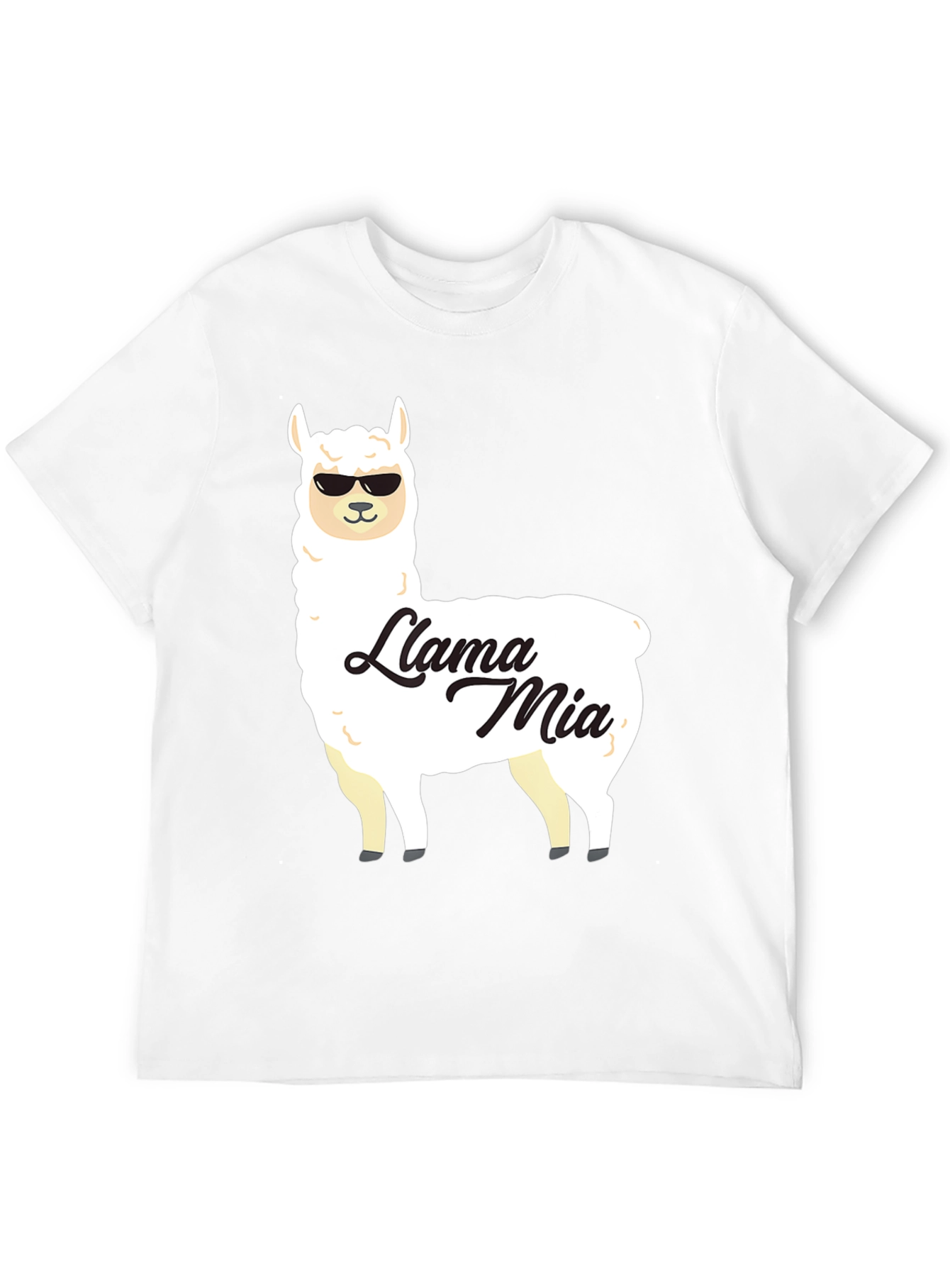 Black Llama Mia Graphic T-Shirt - Funny Animal Tee view 12