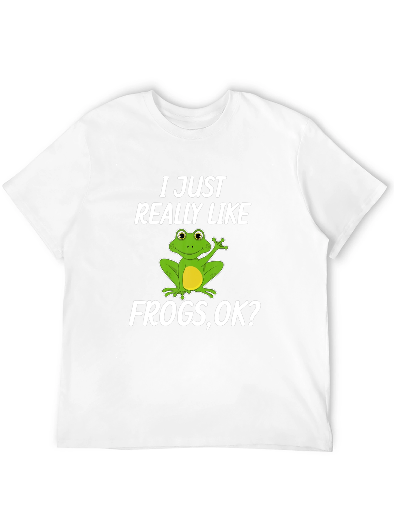 Black Funny Frog Lover T-Shirt - I Just Really Like Frogs, OK? view 12