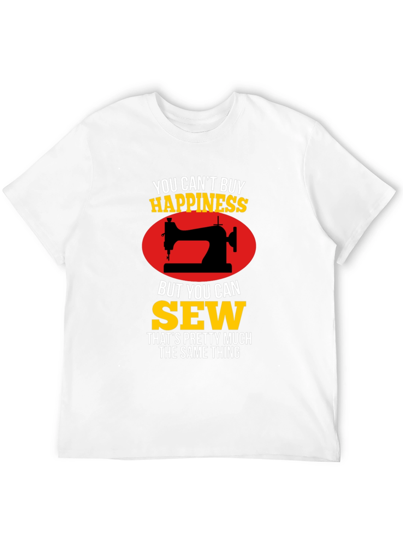 Black Sewing Happiness T-Shirt - Gift for Seamstress view 12