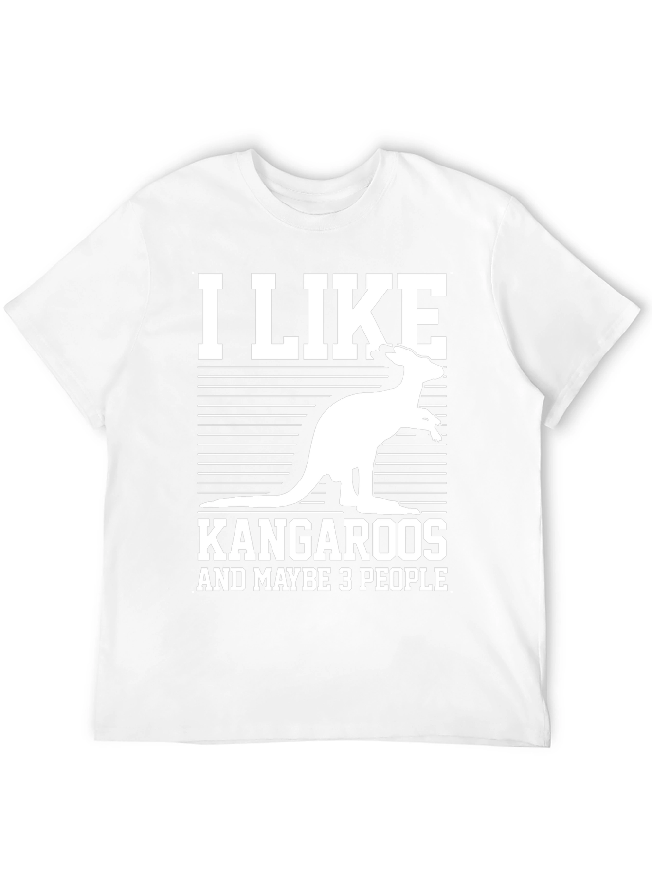 Black I Like Kangaroos and Maybe 3 People T-Shirt view 12