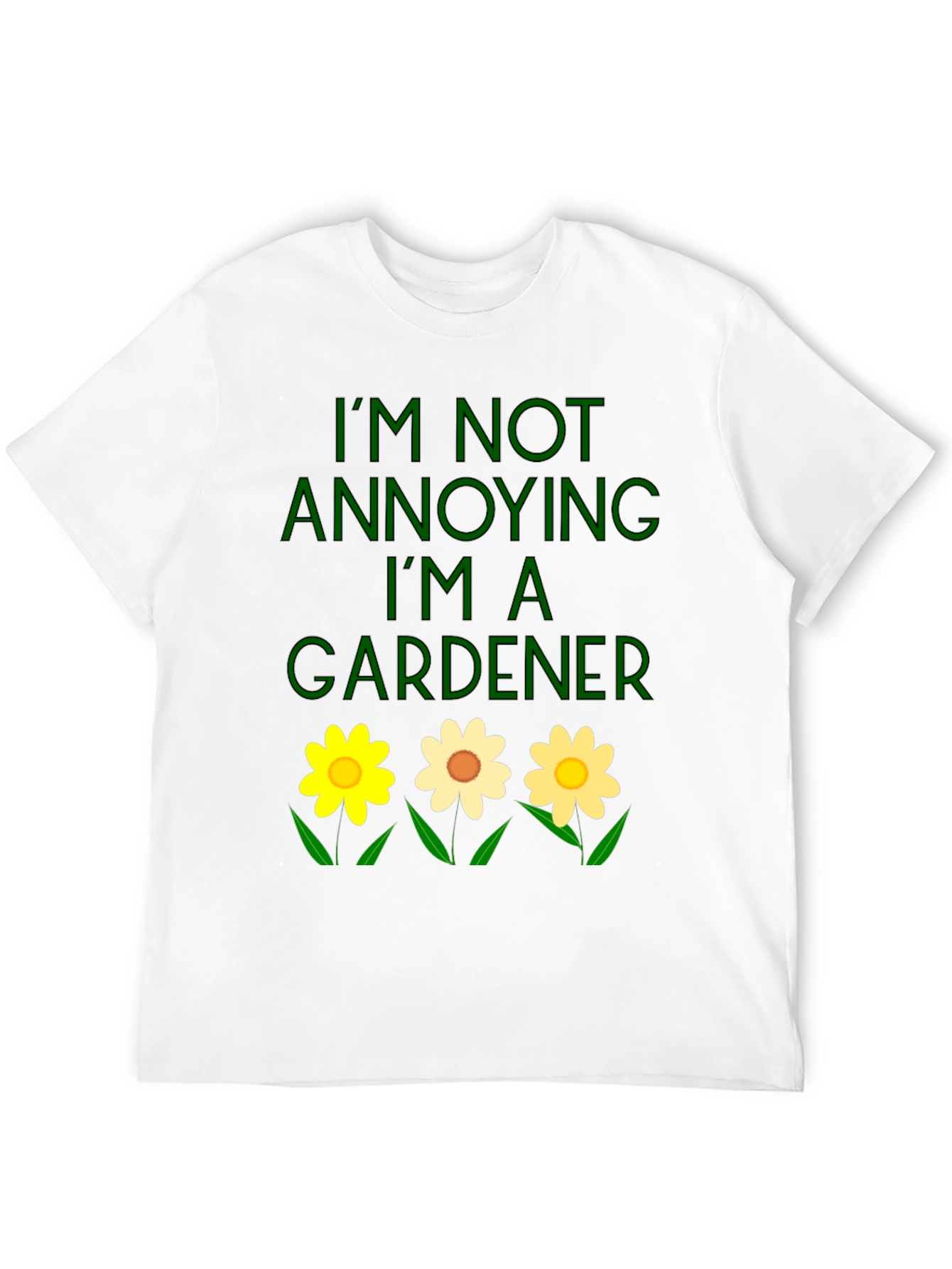 Black Gardener T-Shirt - I'm Not Annoying Funny Garden Shirt view 12