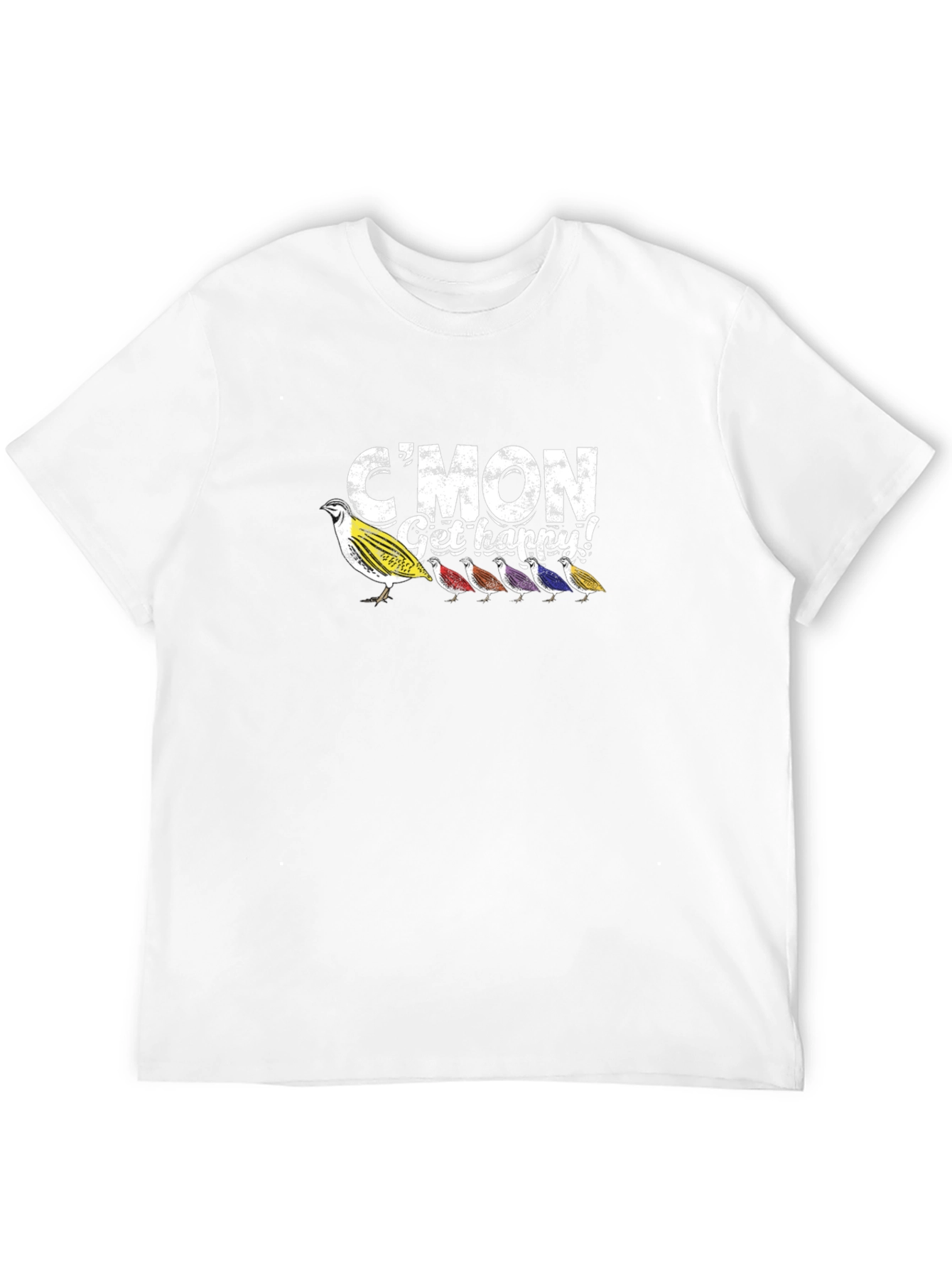 Black C'mon Get Happy Quail T-Shirt view 12