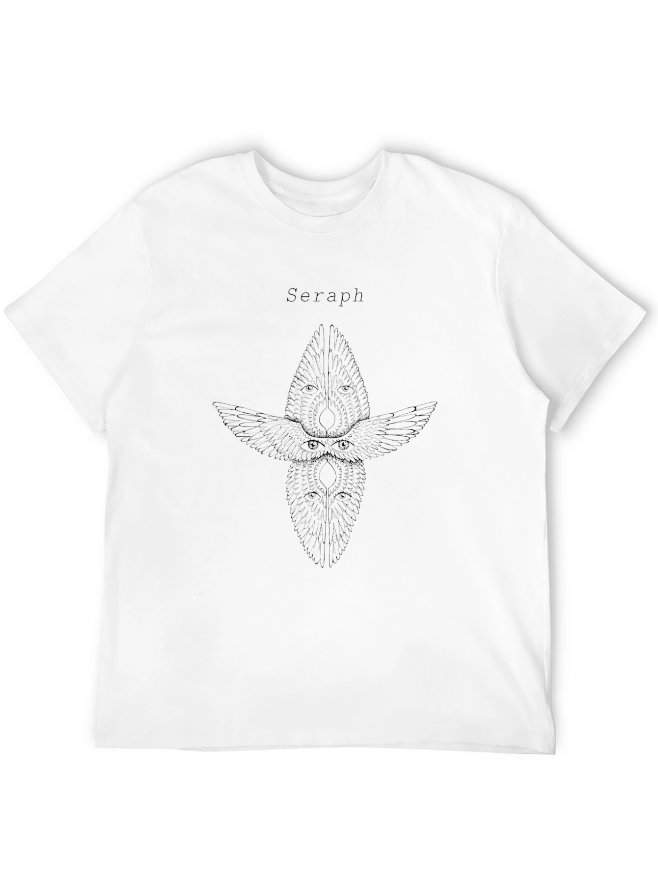 Black Seraph Angelic T-Shirt - Unique Design view 12