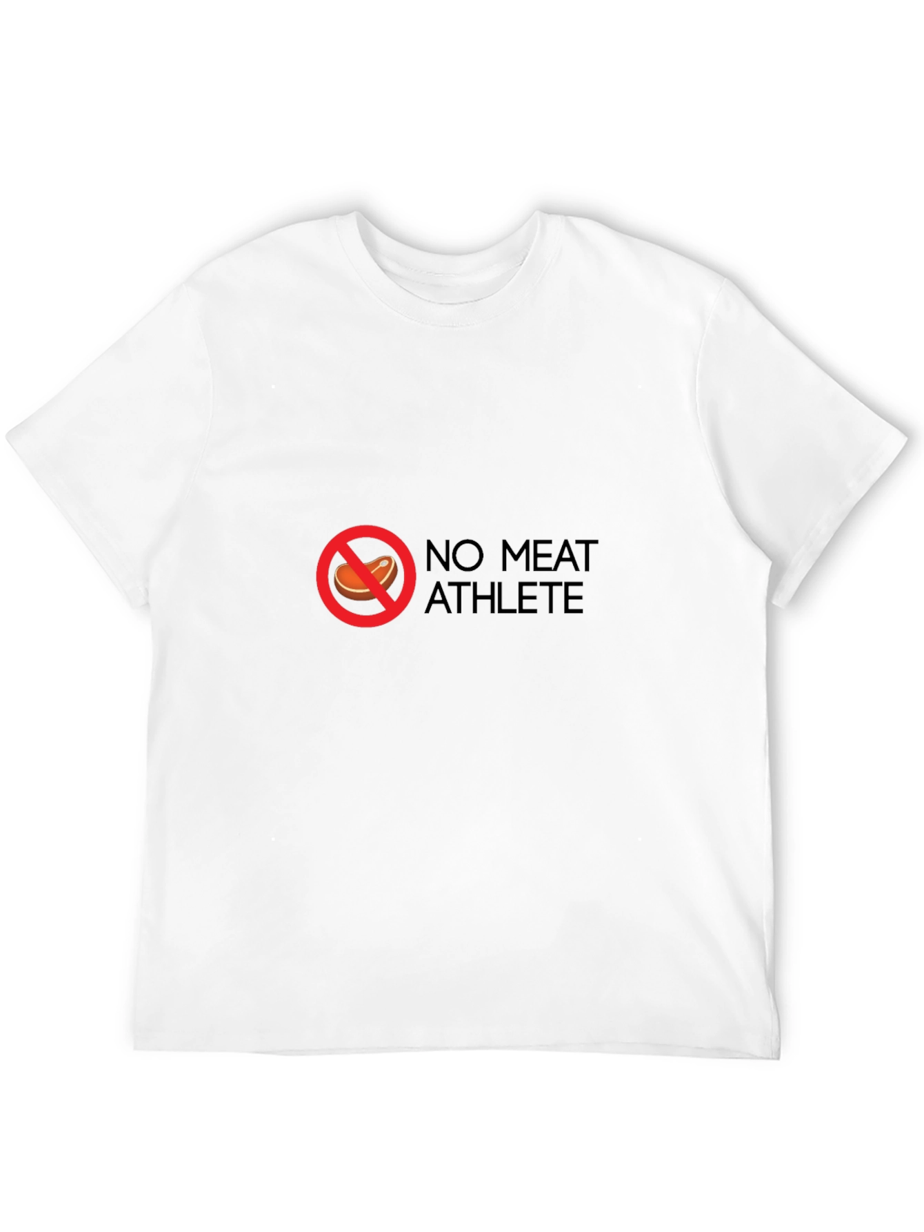 Black No Meat Athlete T-Shirt - Black Vegan Fitness Tee view 12