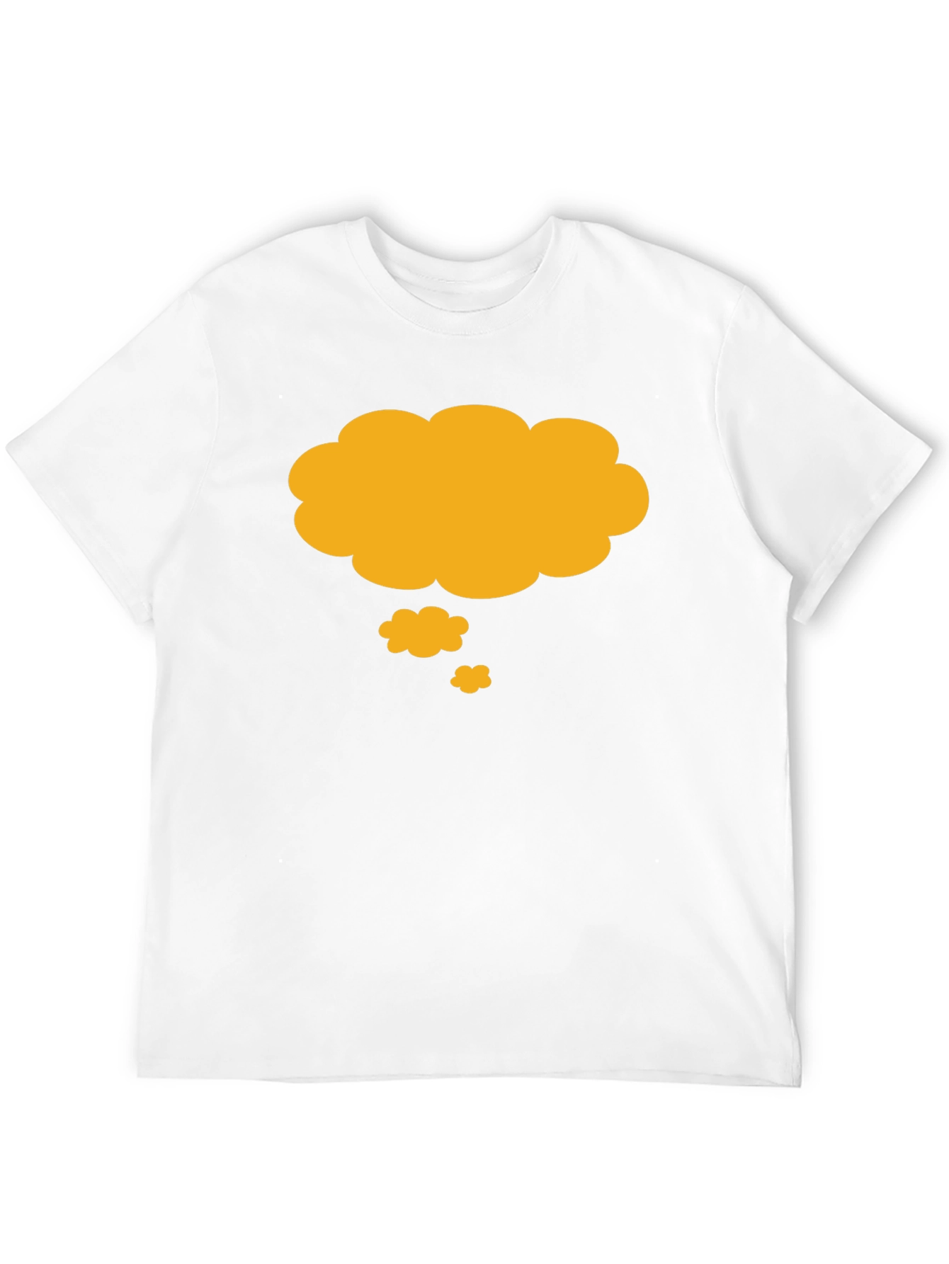 Black Thinking Cloud T-Shirt - Black, Casual Cotton Tee view 12