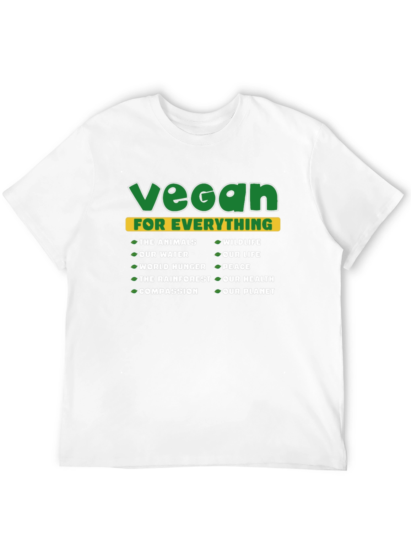 Black Vegan For Everything Graphic T-Shirt view 12