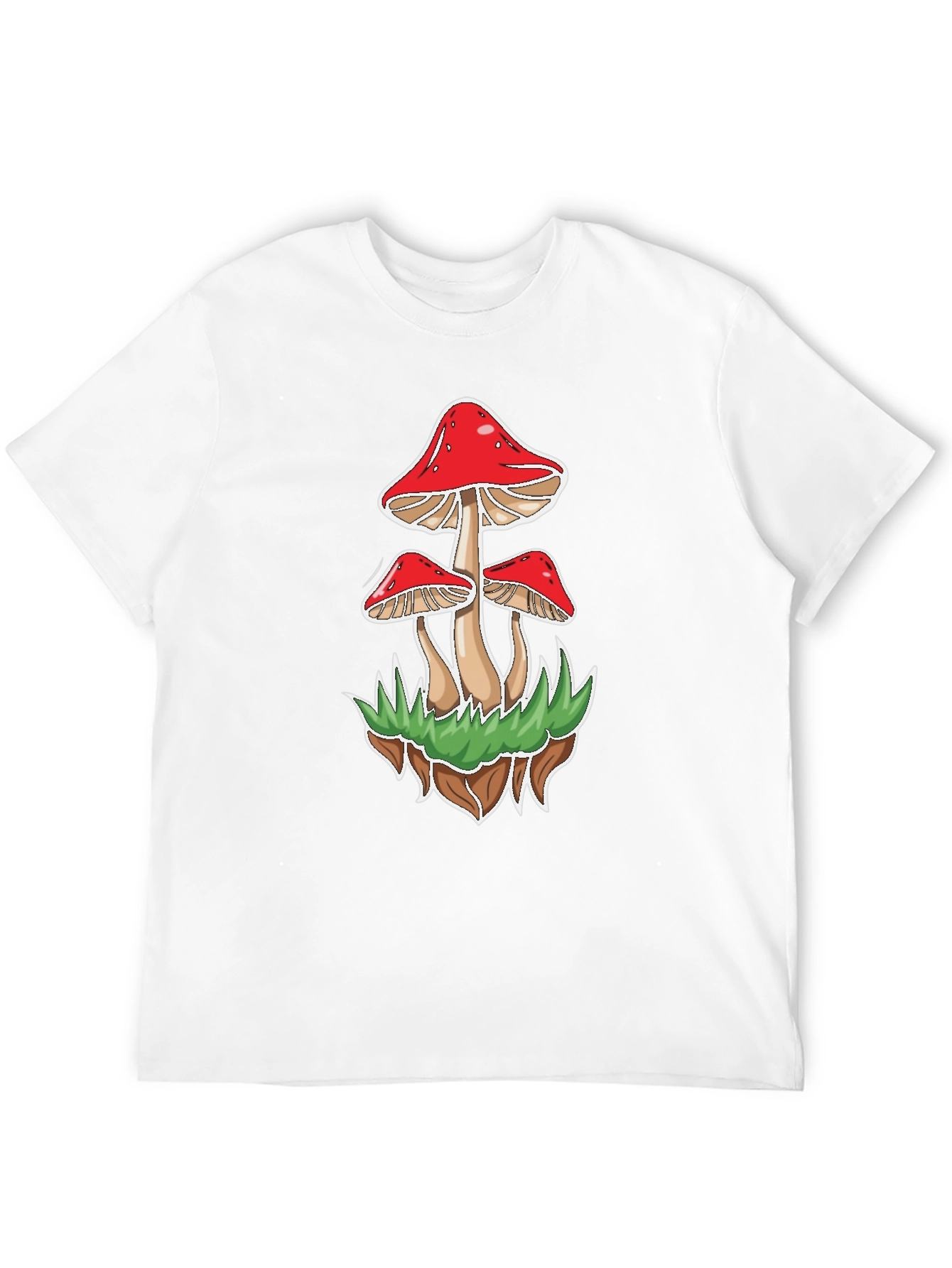 Black Mushroom Graphic Tee - Black Cotton Blend view 12