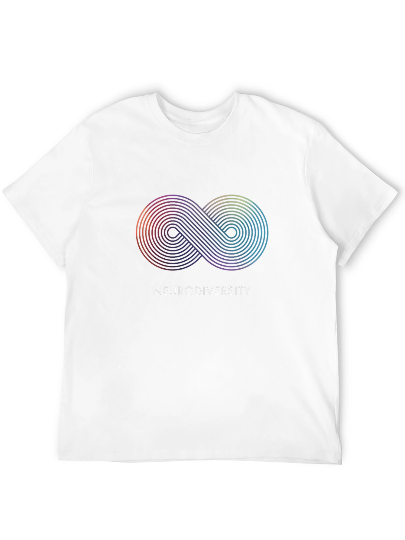 Black Neurodiversity Infinity Symbol Black T-Shirt view 12