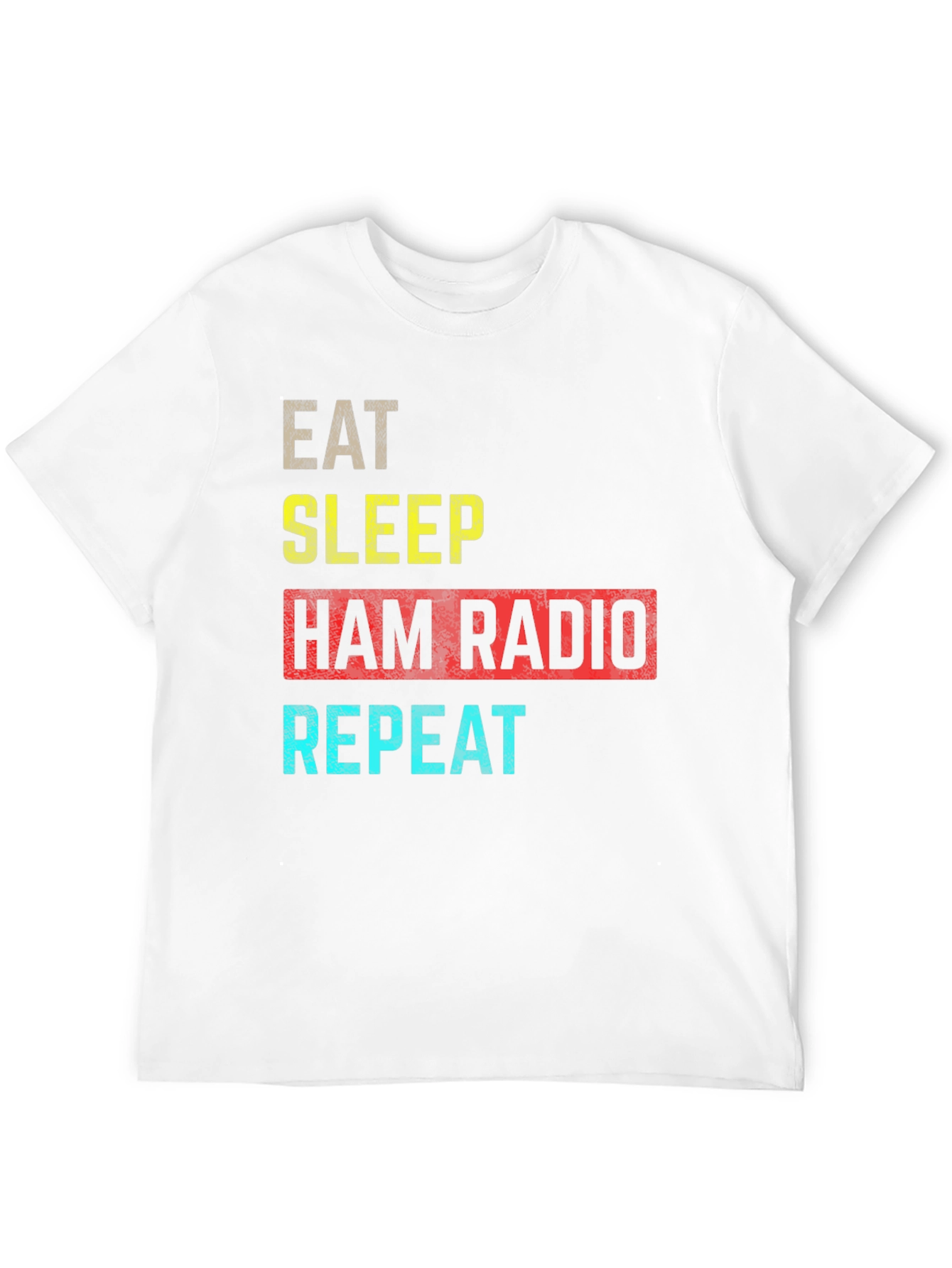 Black Eat Sleep Ham Radio Repeat T-Shirt view 12