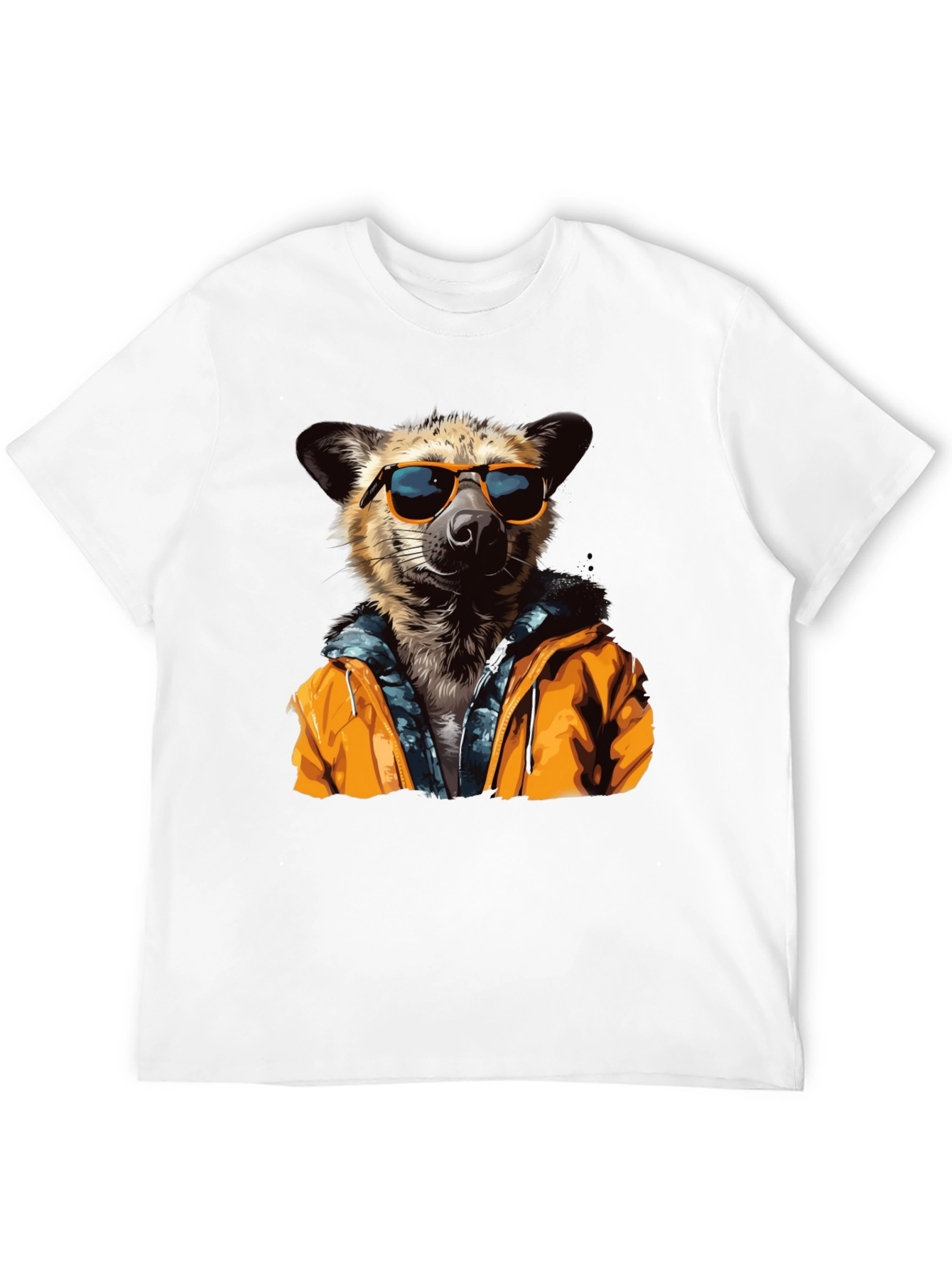 Black Cool Hyena Graphic Tee - Trendy Animal T-Shirt view 12