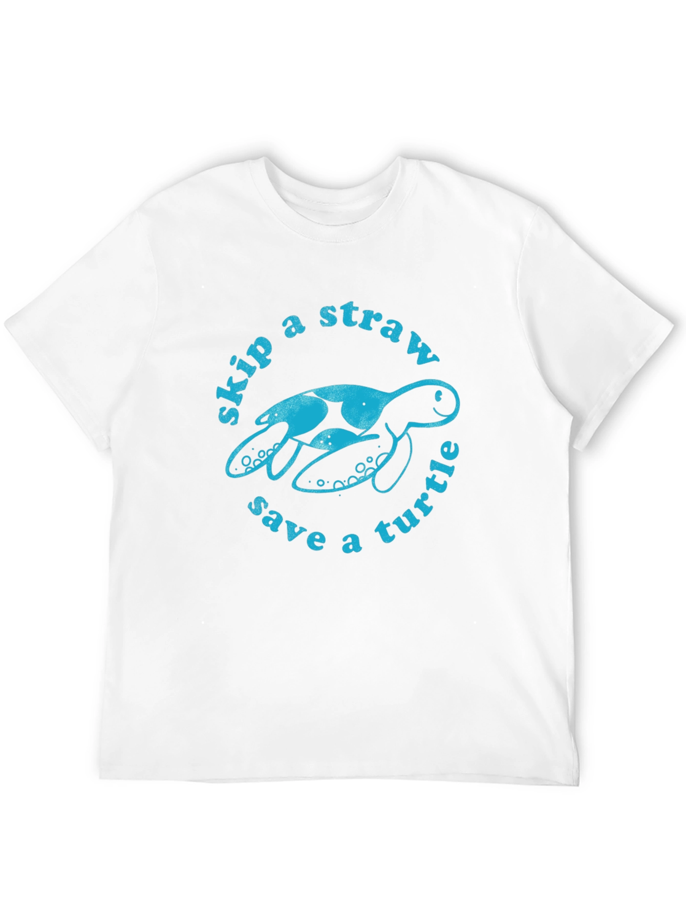Black Skip a Straw Save a Turtle Graphic Tee - Black view 12