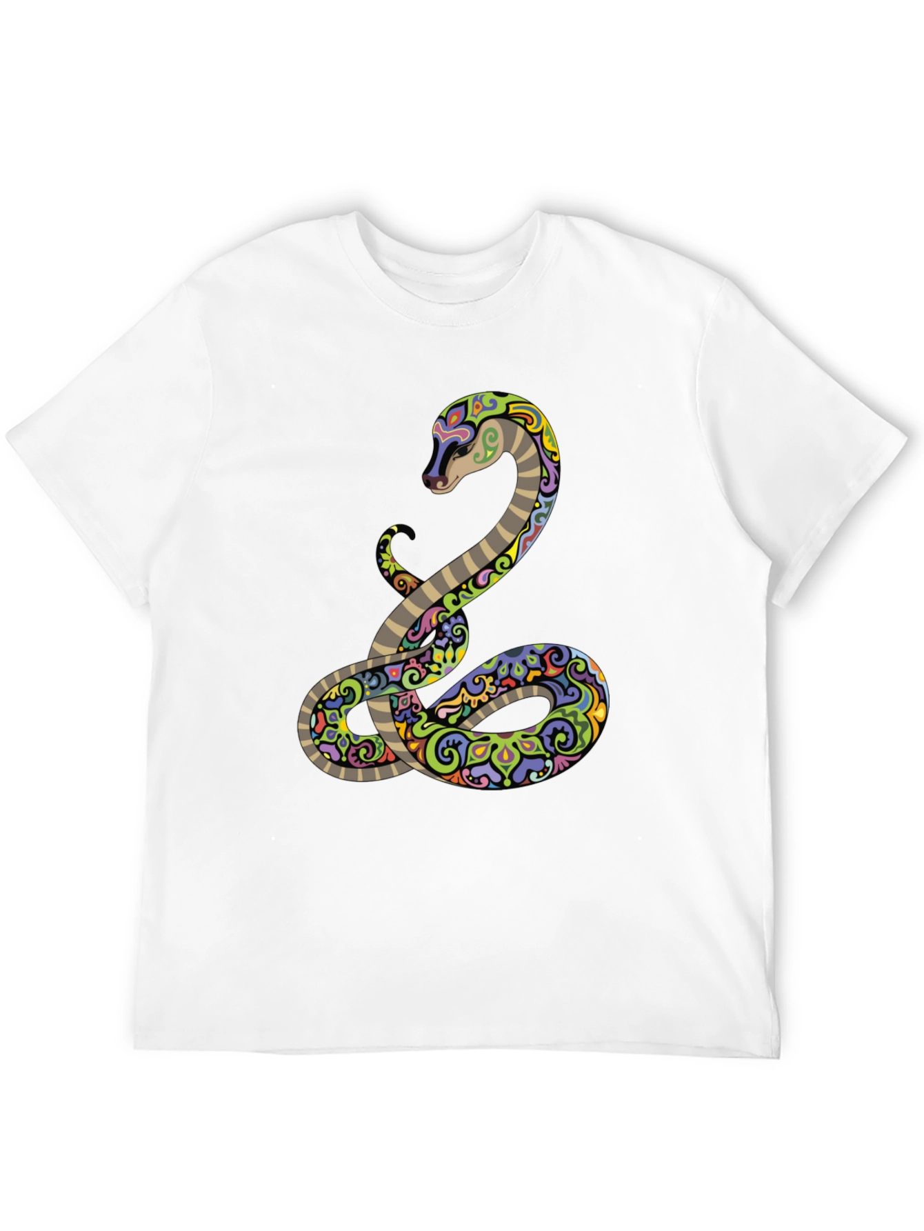 Black Cool Snake Graphic Tee - Black T-Shirt view 12
