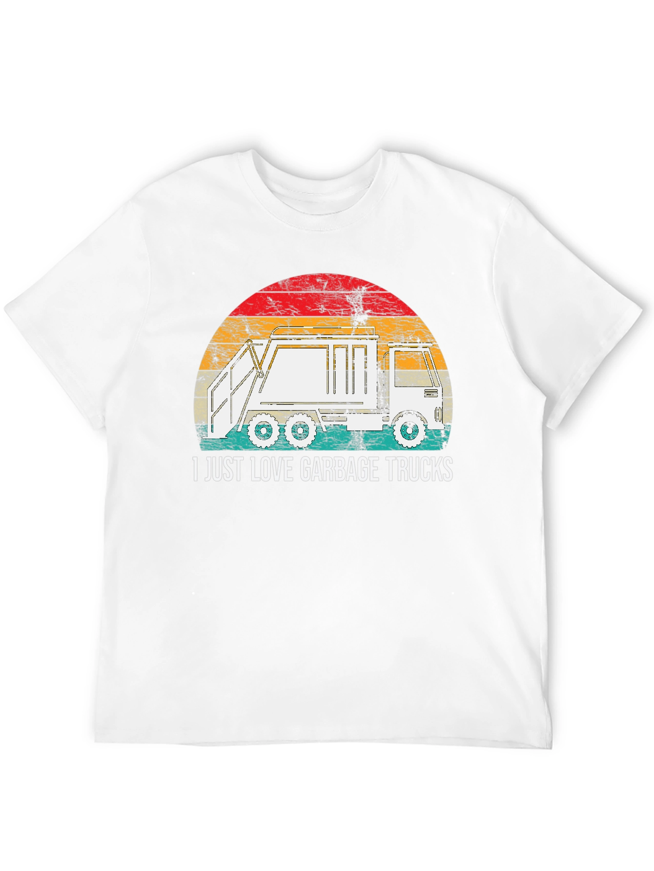 Black I Love Garbage Trucks Graphic Tee view 12