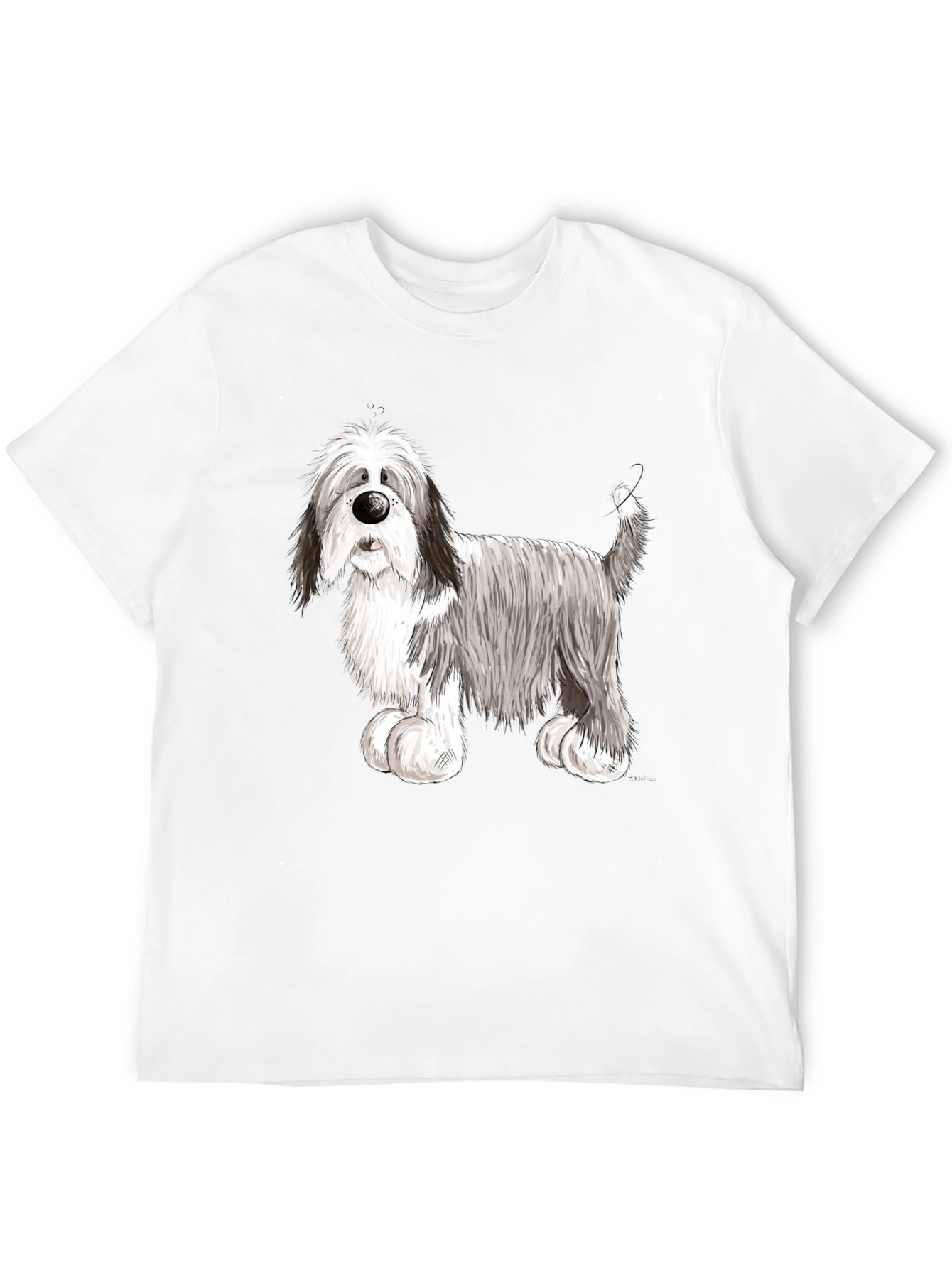 Black Bearded Collie Dog Graphic Tee - Black view 12