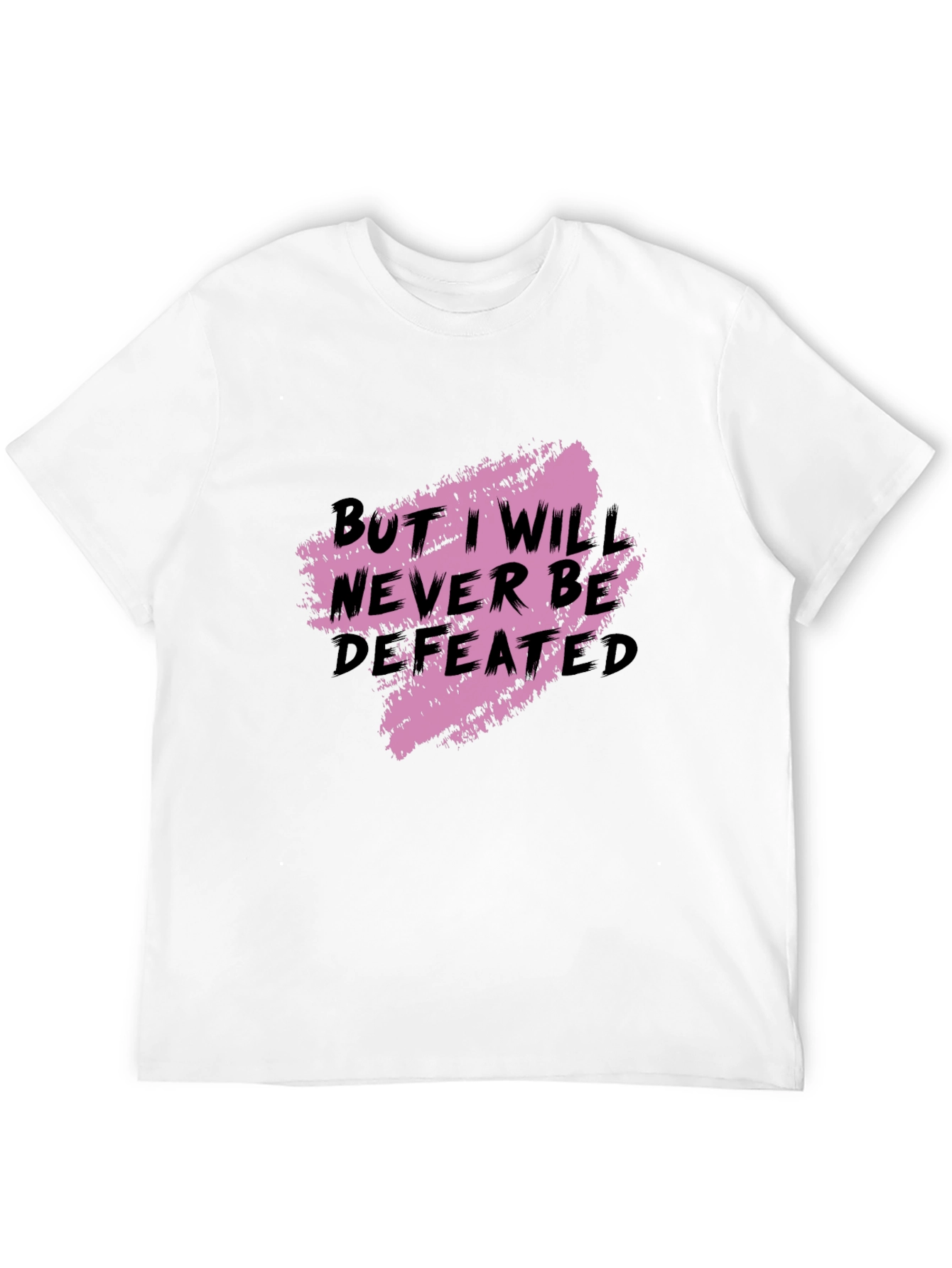 Black Never Be Defeated Graphic T-Shirt view 12
