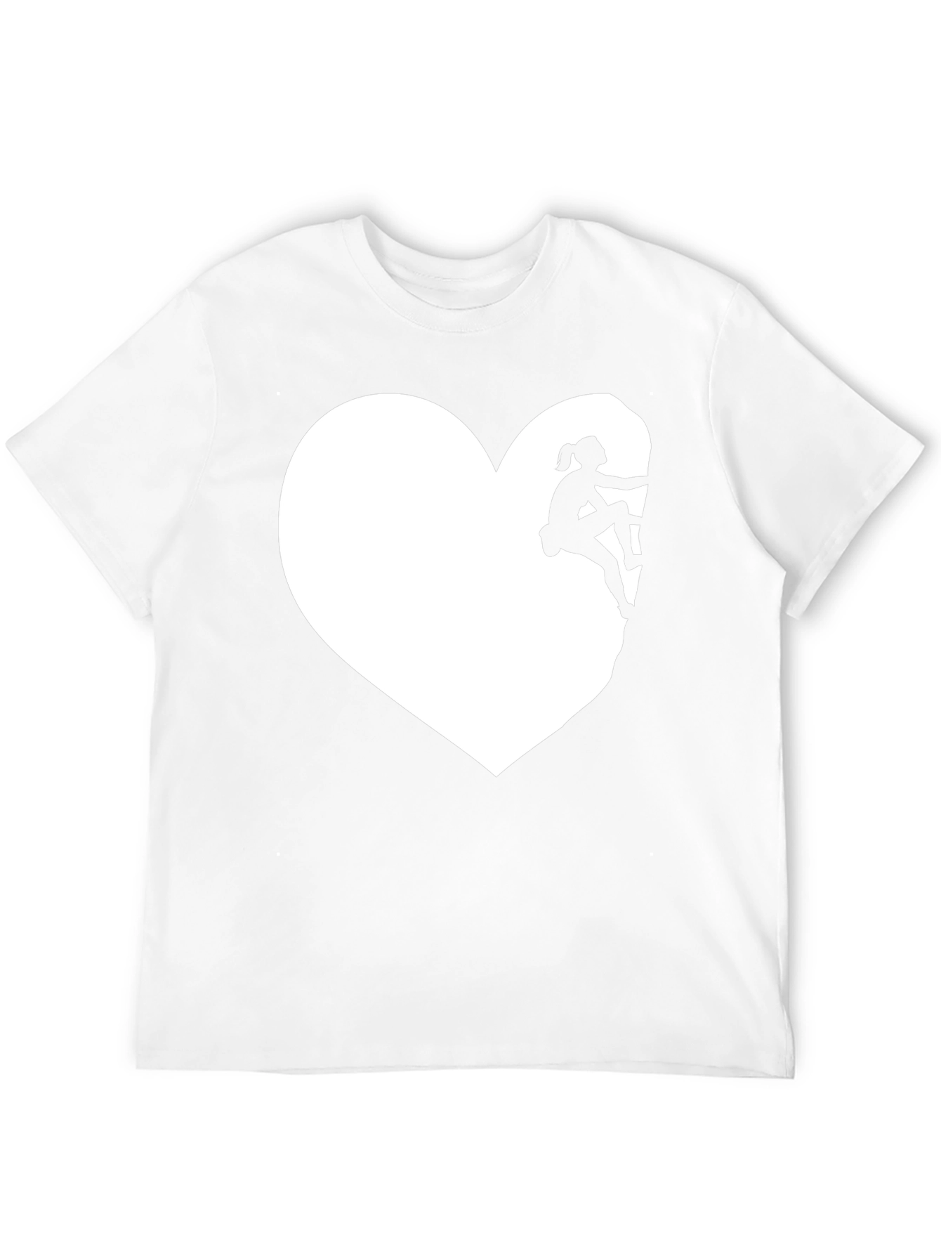 Black Climbing Heart Tee - Love to Climb Graphic T-Shirt view 12