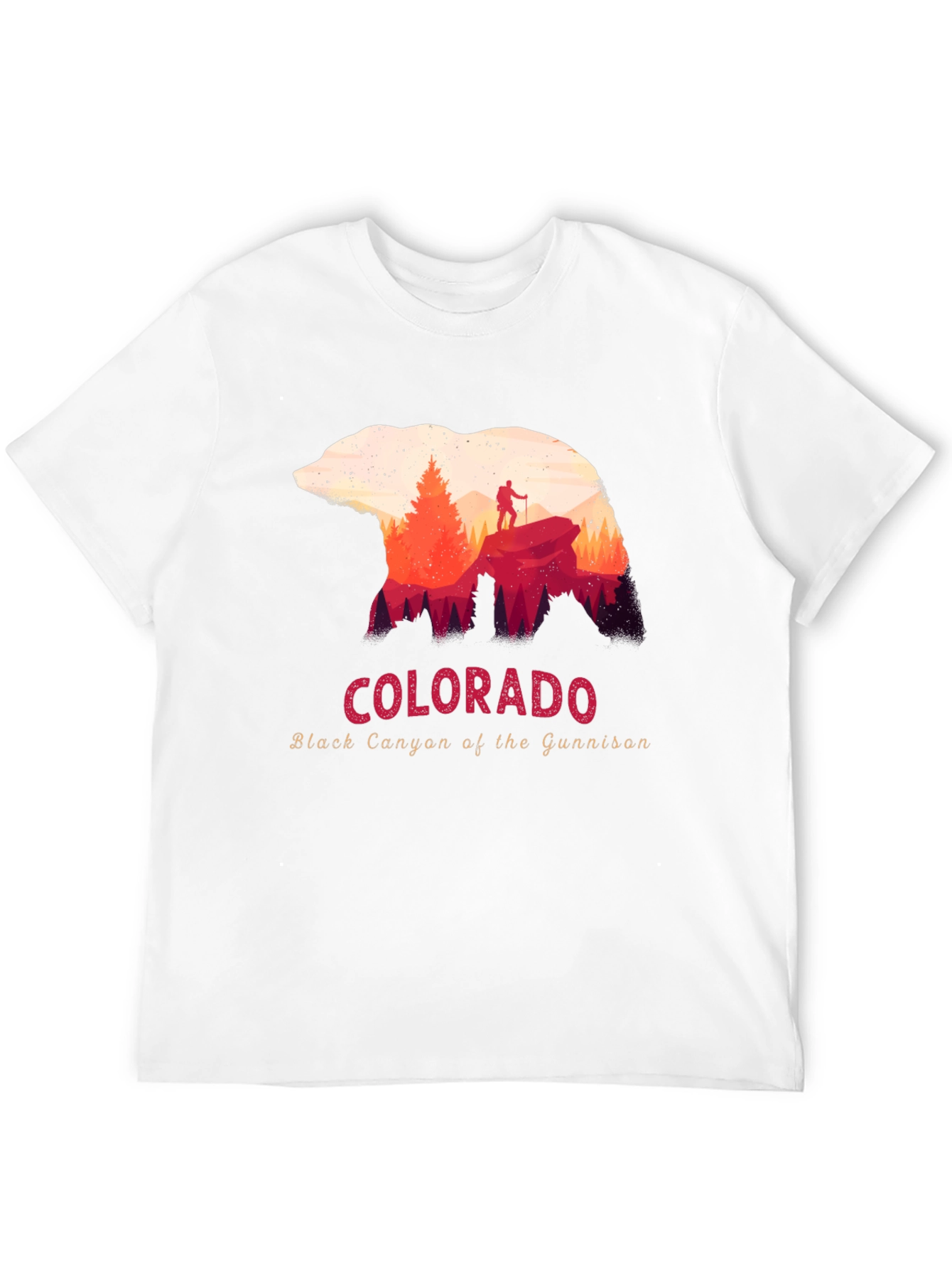 Black Colorado Black Canyon Bear Graphic T-Shirt view 12