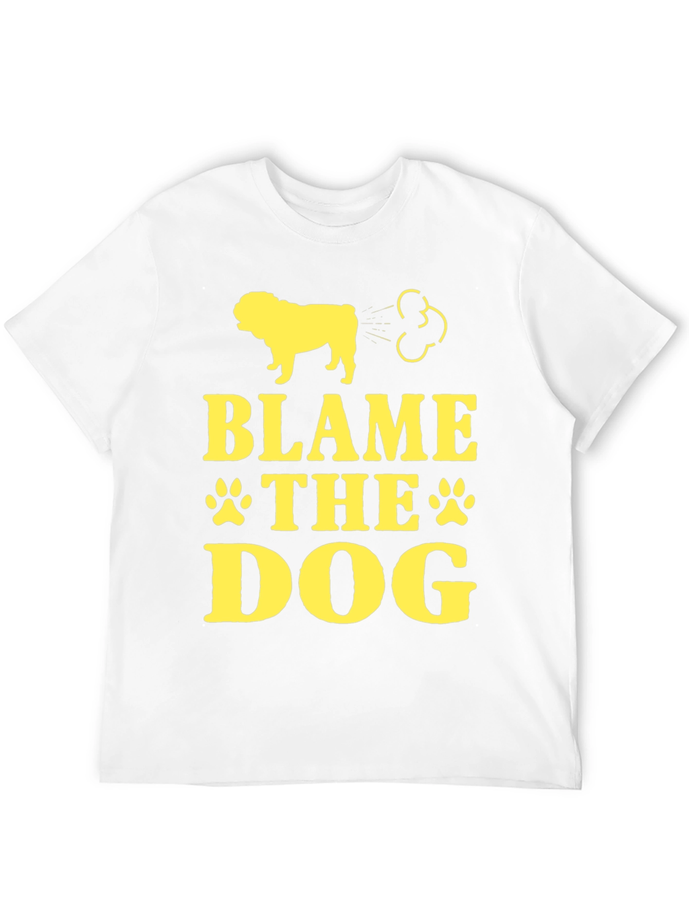 Black Blame The Dog Funny T-Shirt view 12