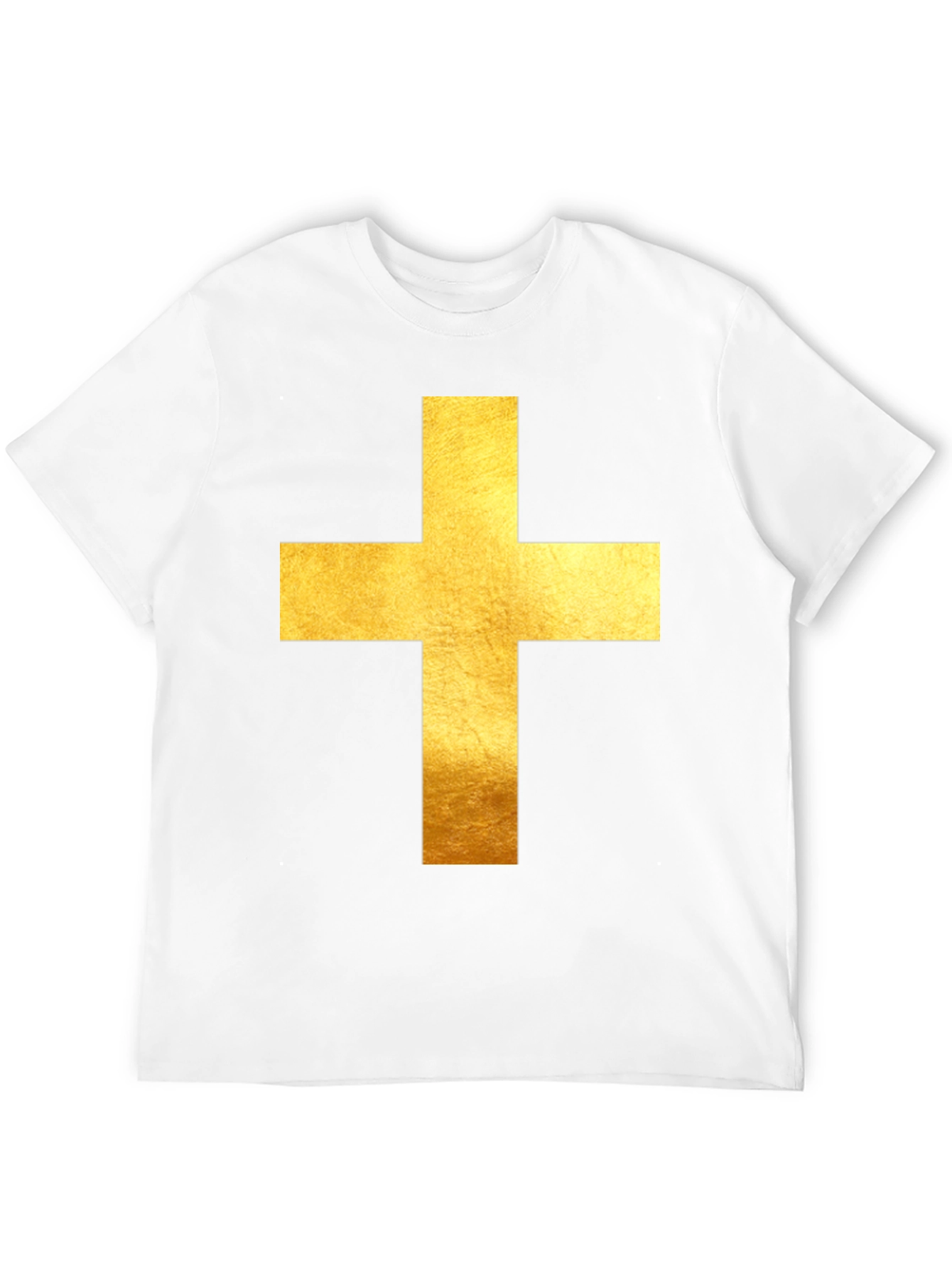 Black Gold Cross Graphic Black T-Shirt view 12