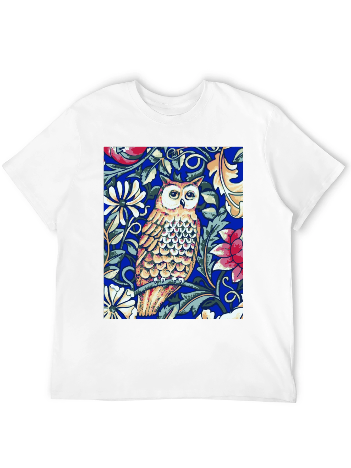 Black Owl Floral T-Shirt - Unique Graphic Tee view 12