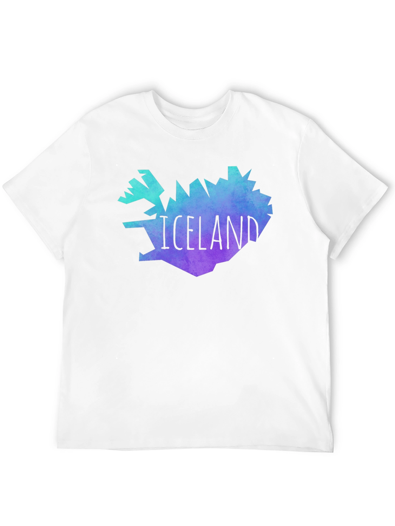 Black Iceland Map Graphic Tee - Black Unisex T-Shirt view 12